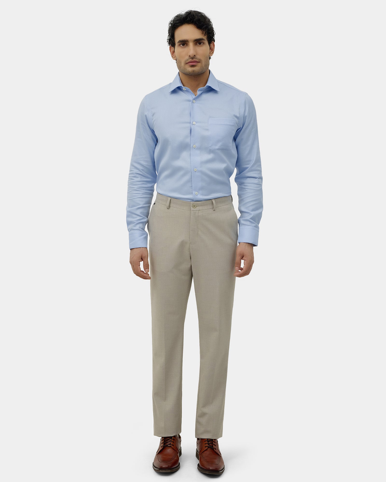Light Blue Textured Shirt - Chiba