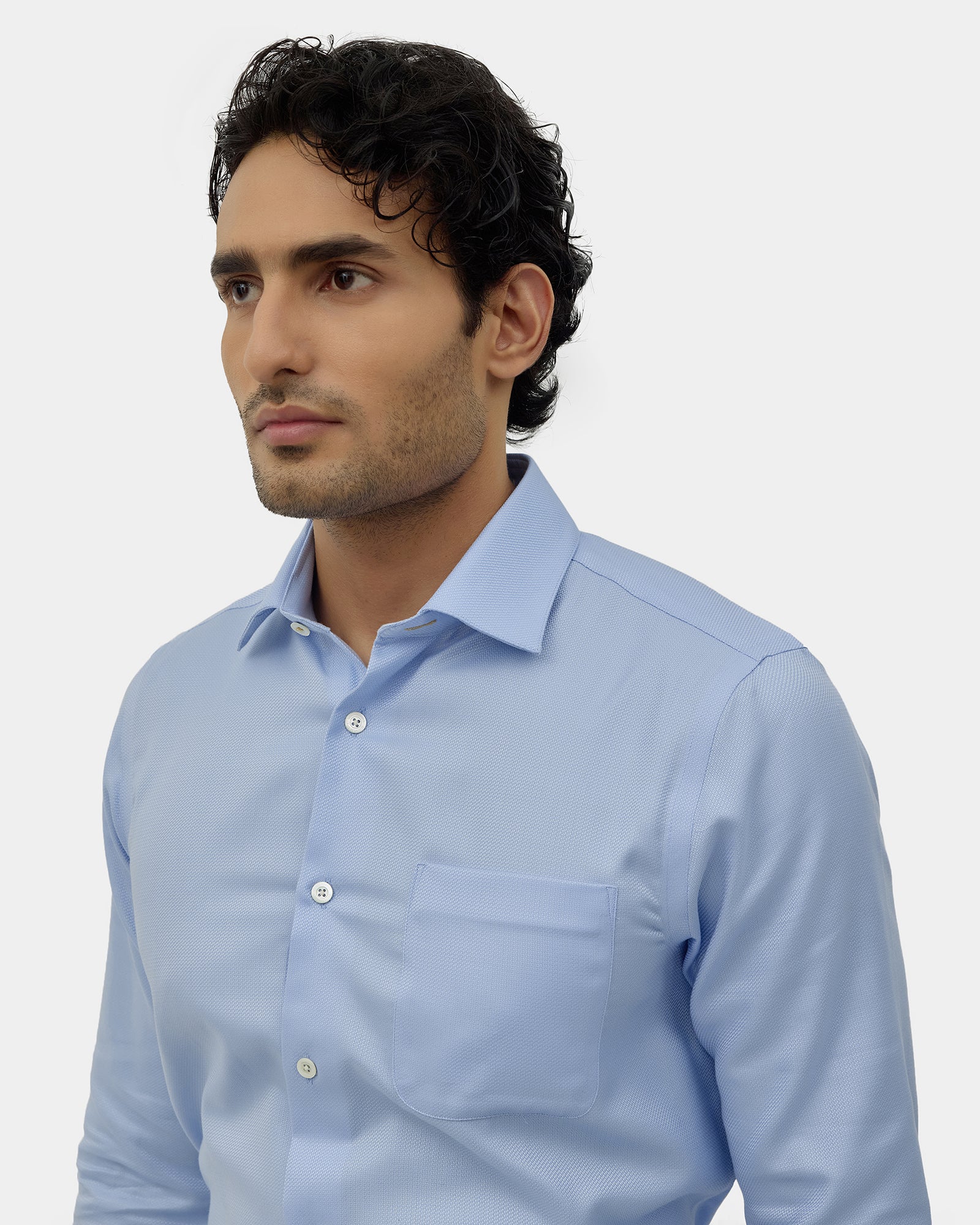Light Blue Textured Shirt - Chiba