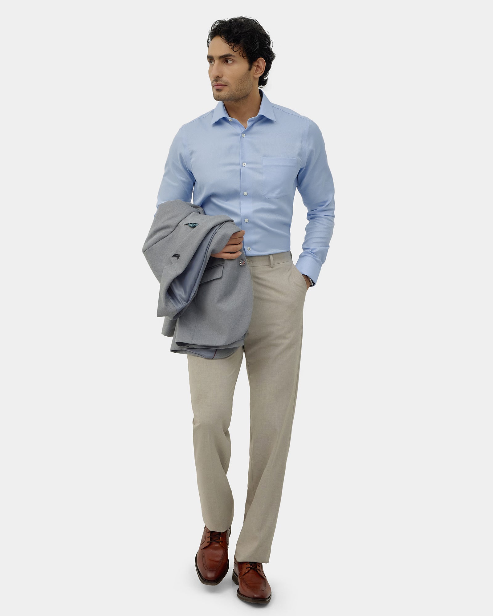 Light Blue Textured Shirt - Chiba