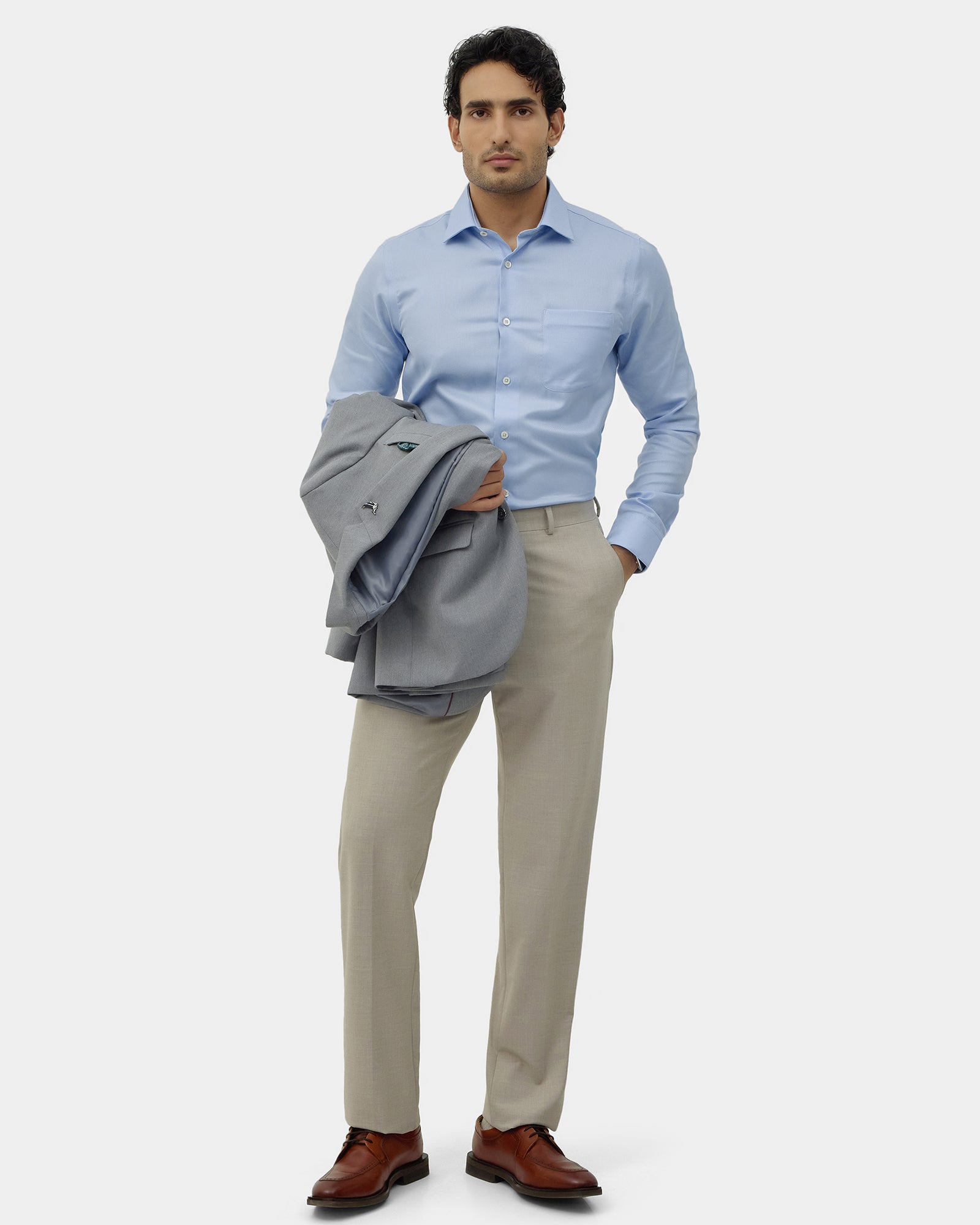Light Blue Textured Shirt - Chiba
