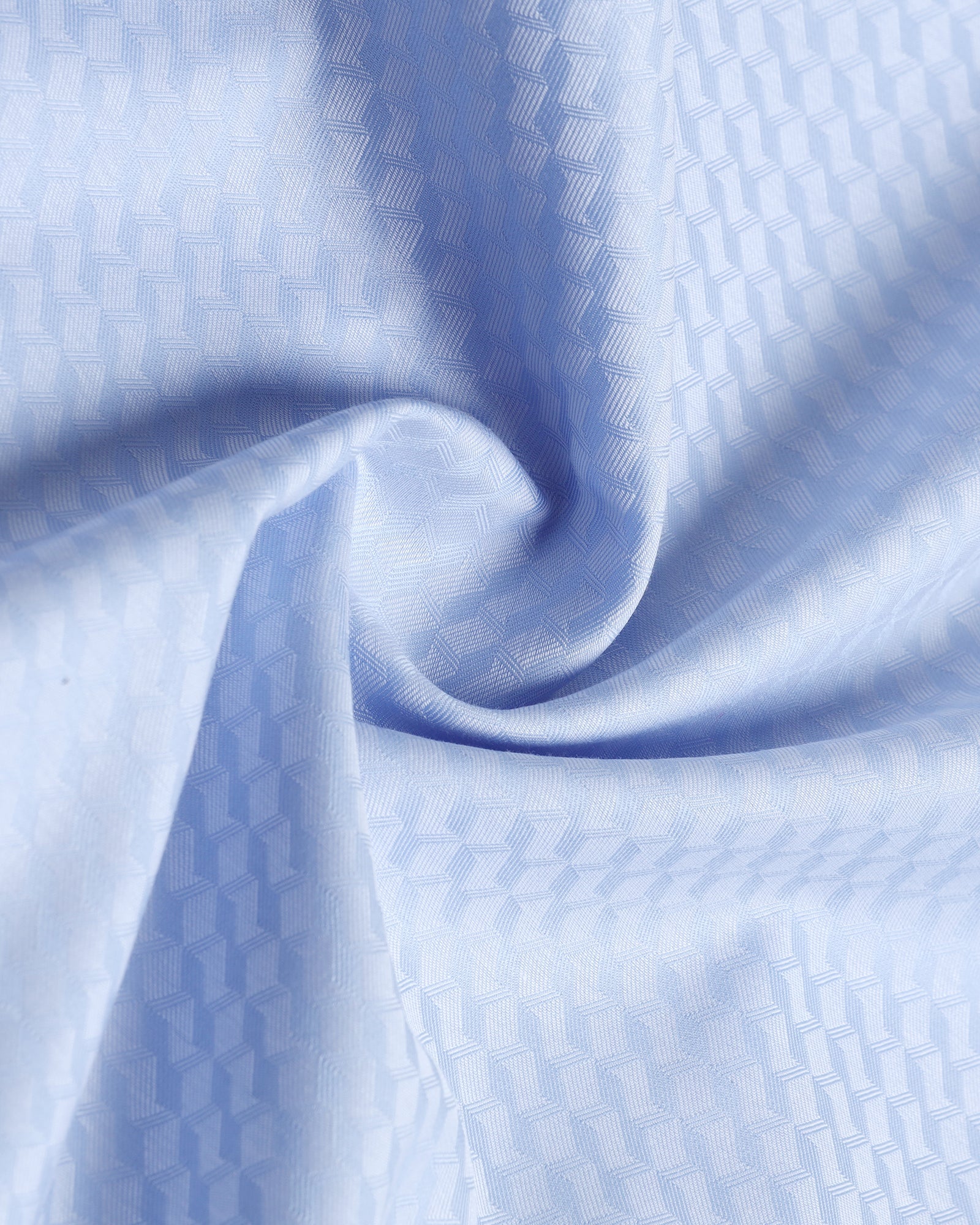 Light Blue Non Iron Textured Shirt - Esme
