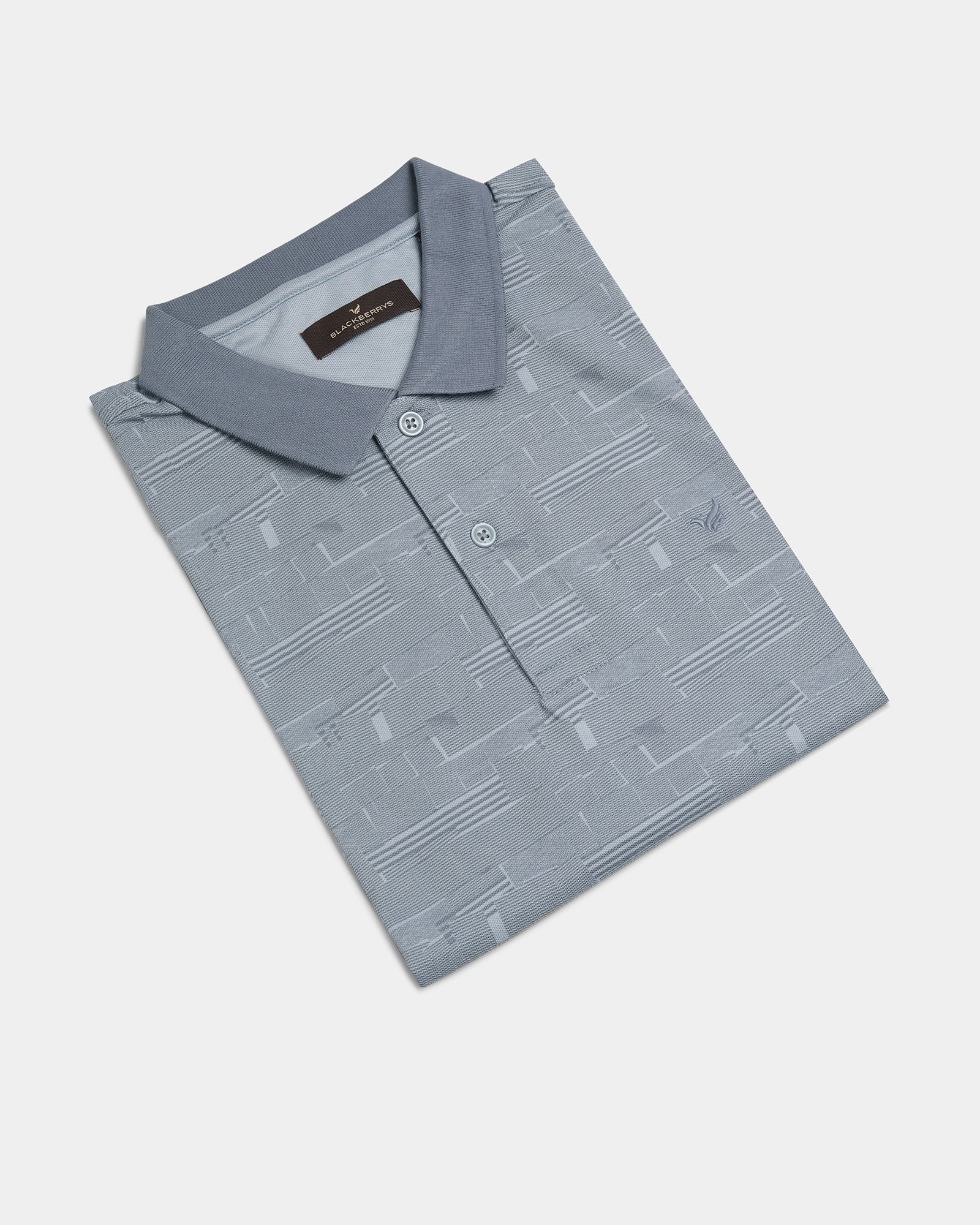 Light Blue Printed Polo - Mac