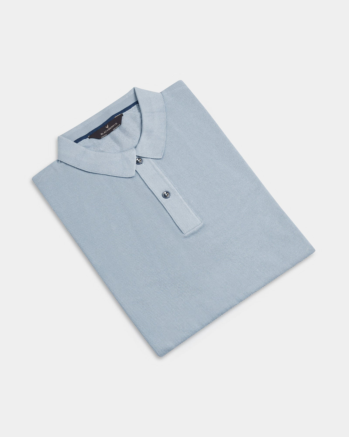 Light Blue Solid Polo - Zoler
