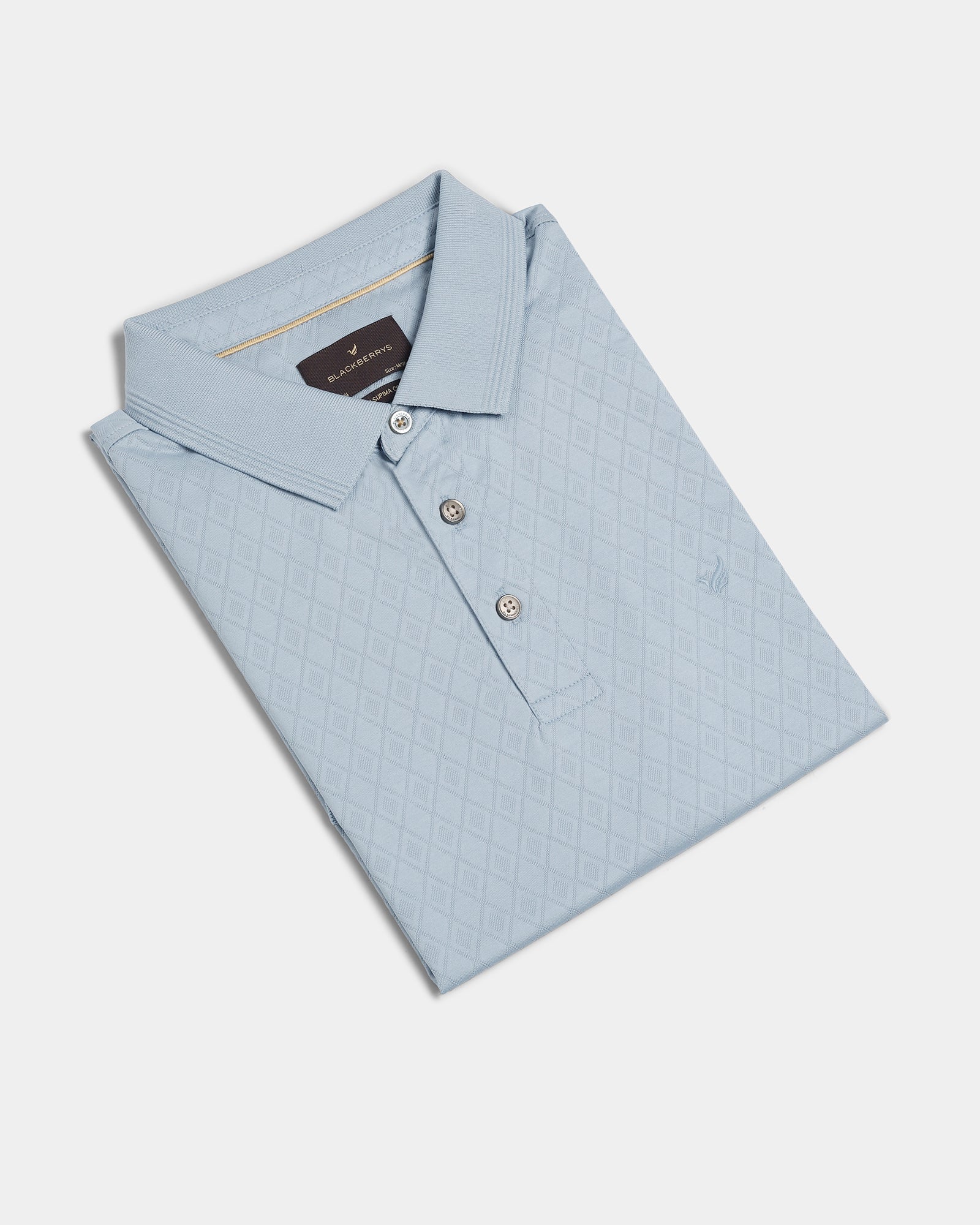 Light Luxe Blue Textured Polo - Lab