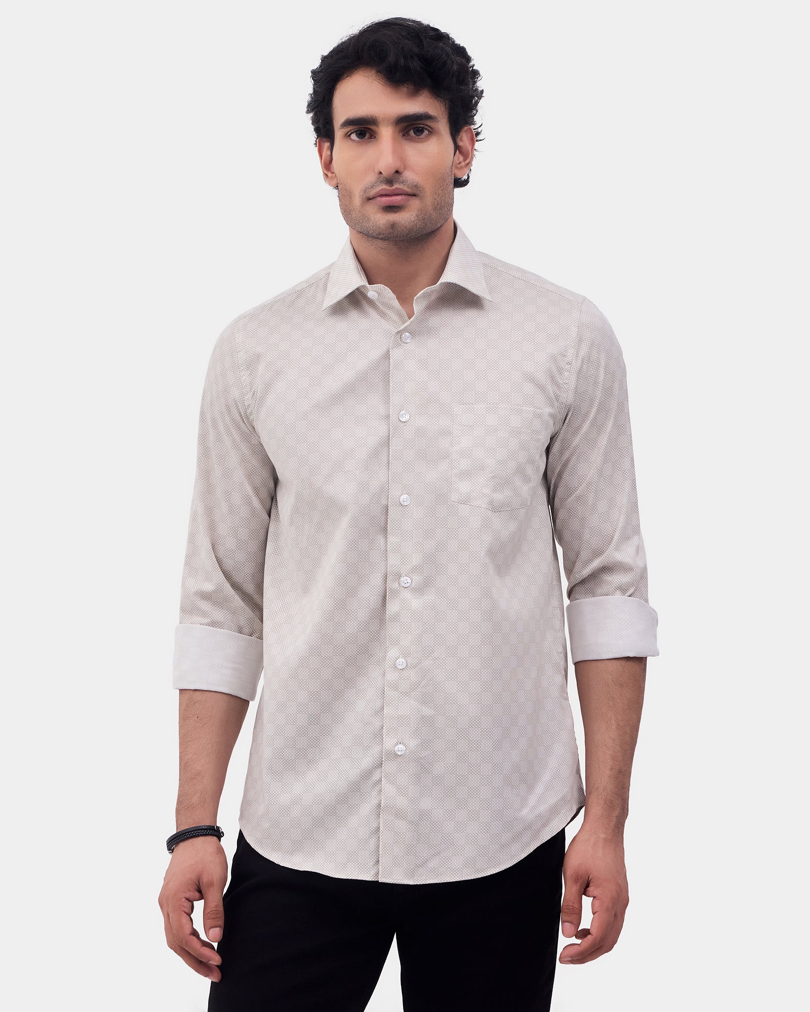 Light Brown Printed Shirt - Maxima