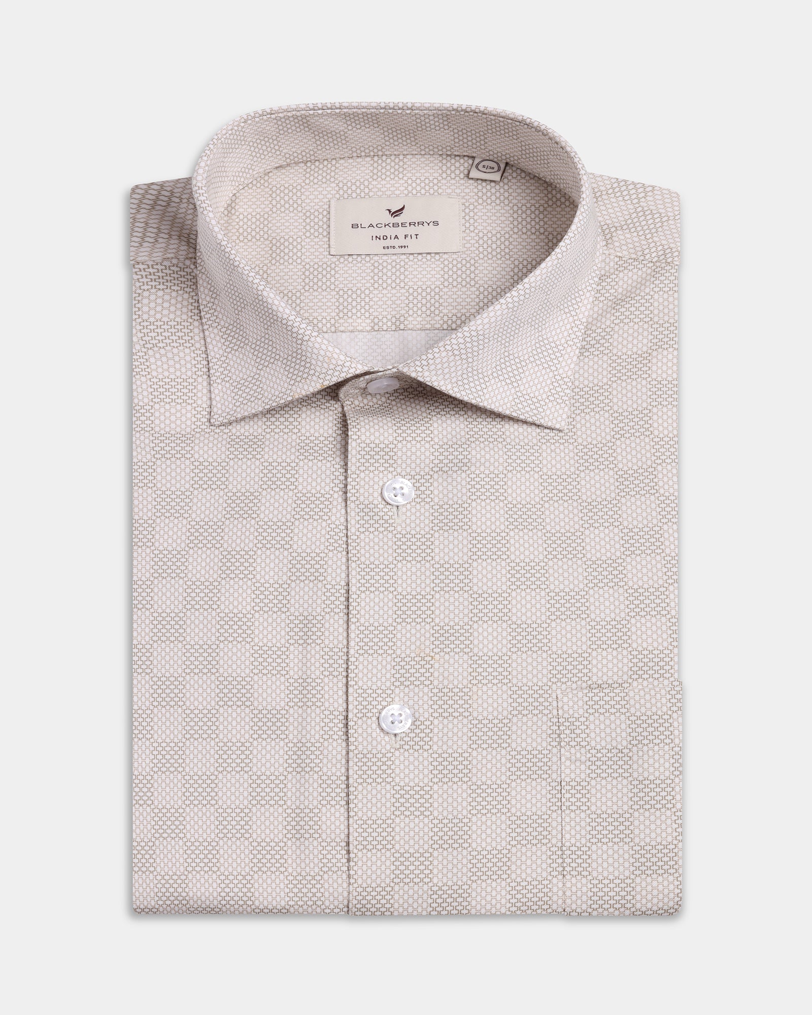 Light Brown Printed Shirt - Maxima