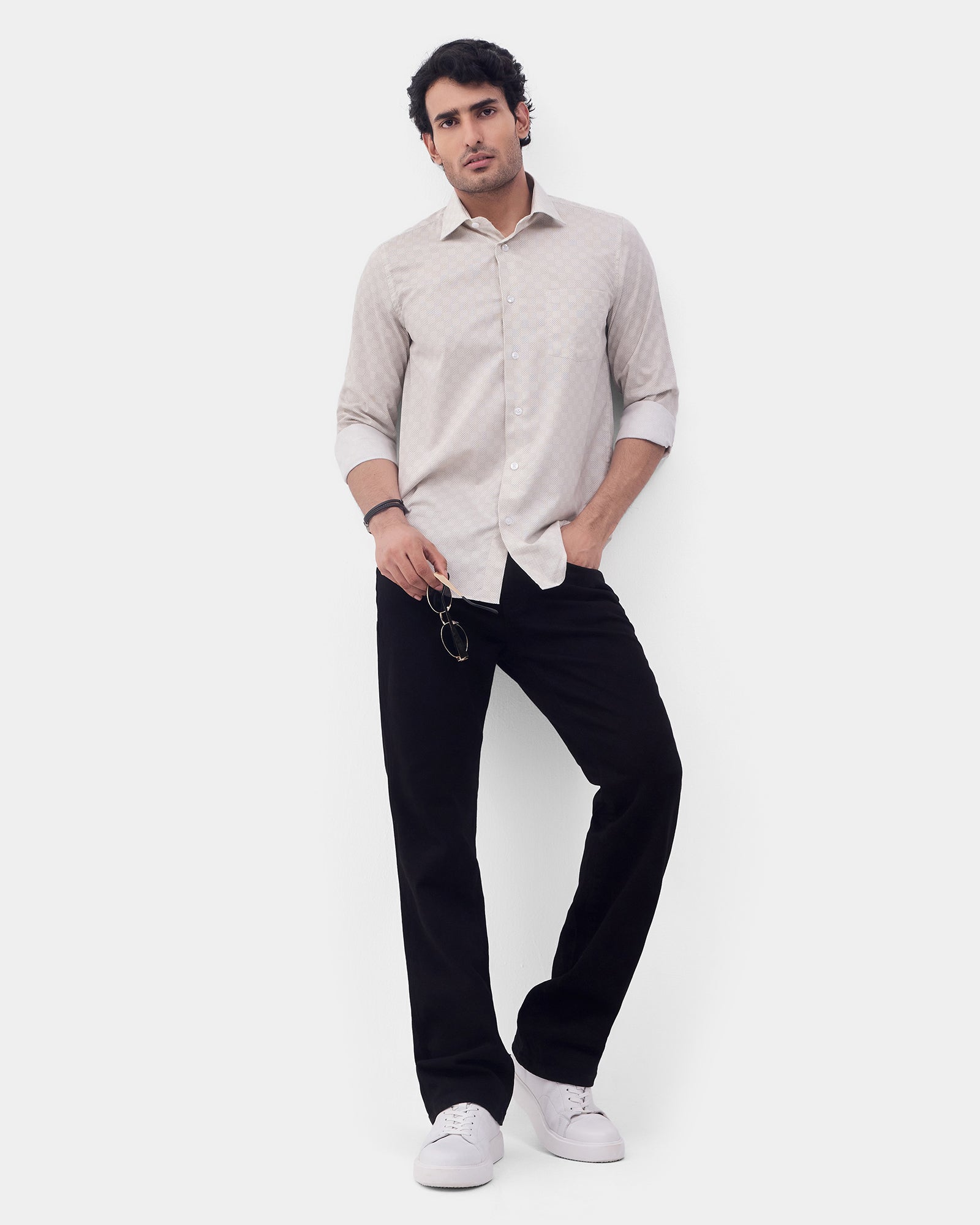 Light Brown Printed Shirt - Maxima