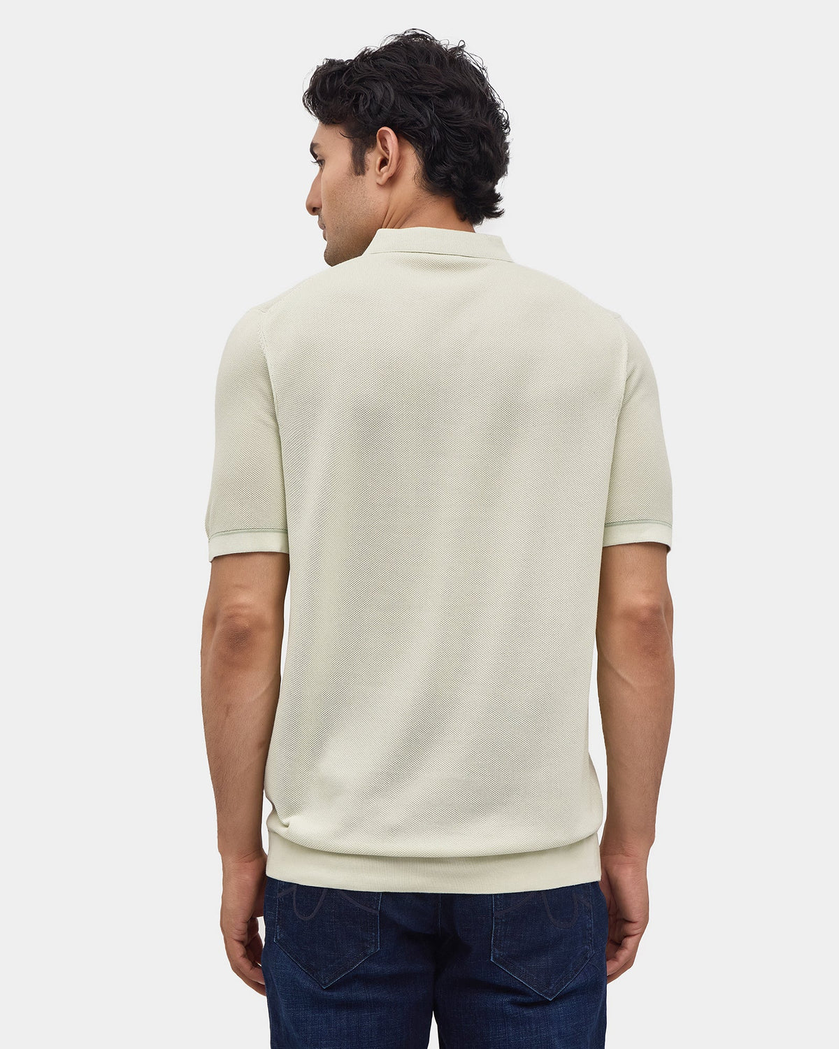 Light Green Solid Polo - Zoler