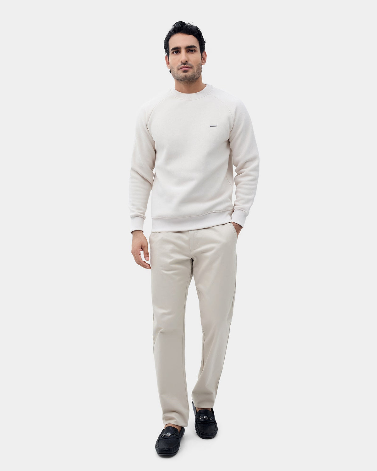 Light Grey Textured Sweatshirt - Sid