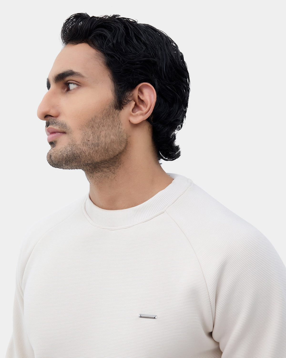 Light Grey Textured Sweatshirt - Sid
