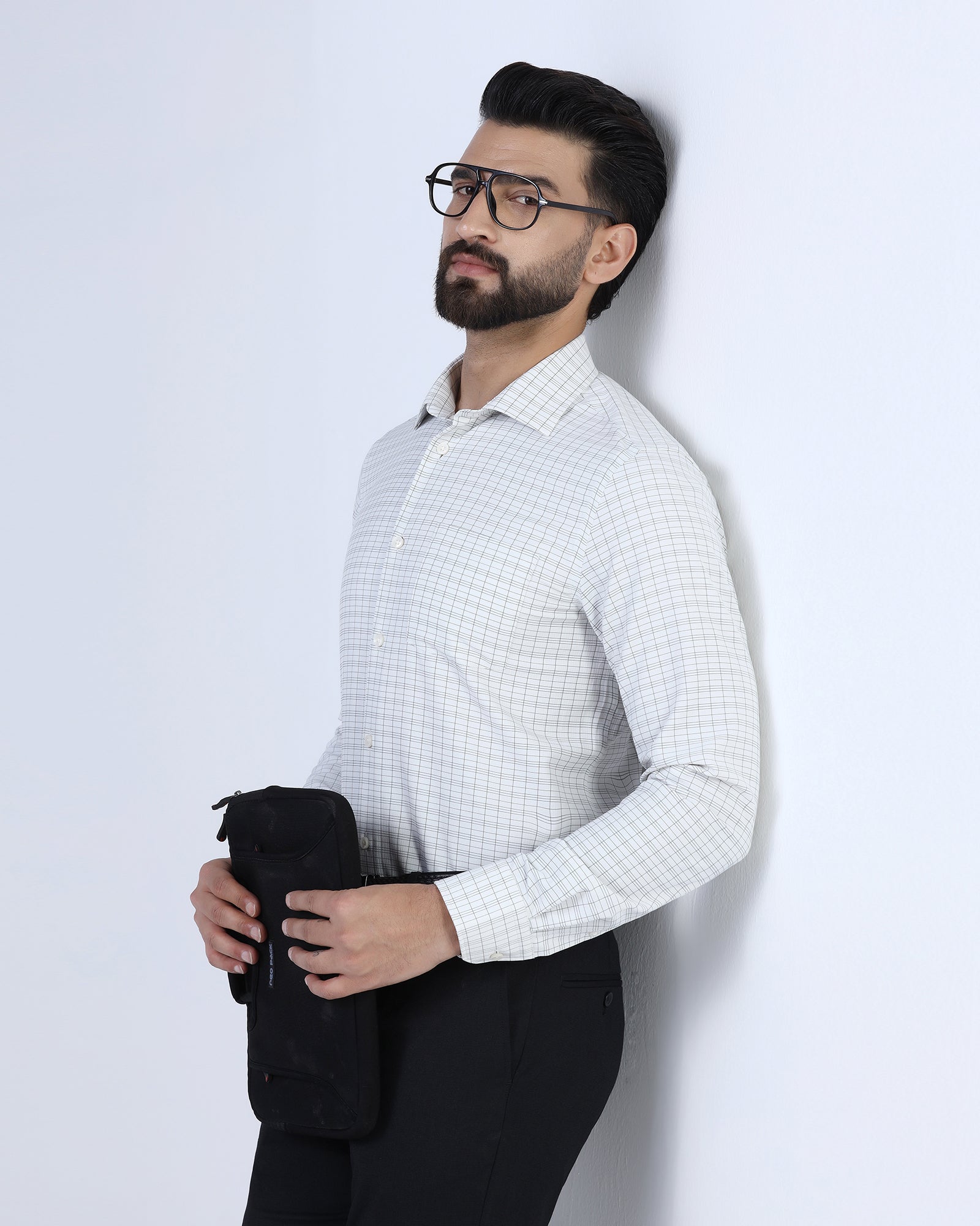 Light Grey Non Iron Check Shirt - Eloy E