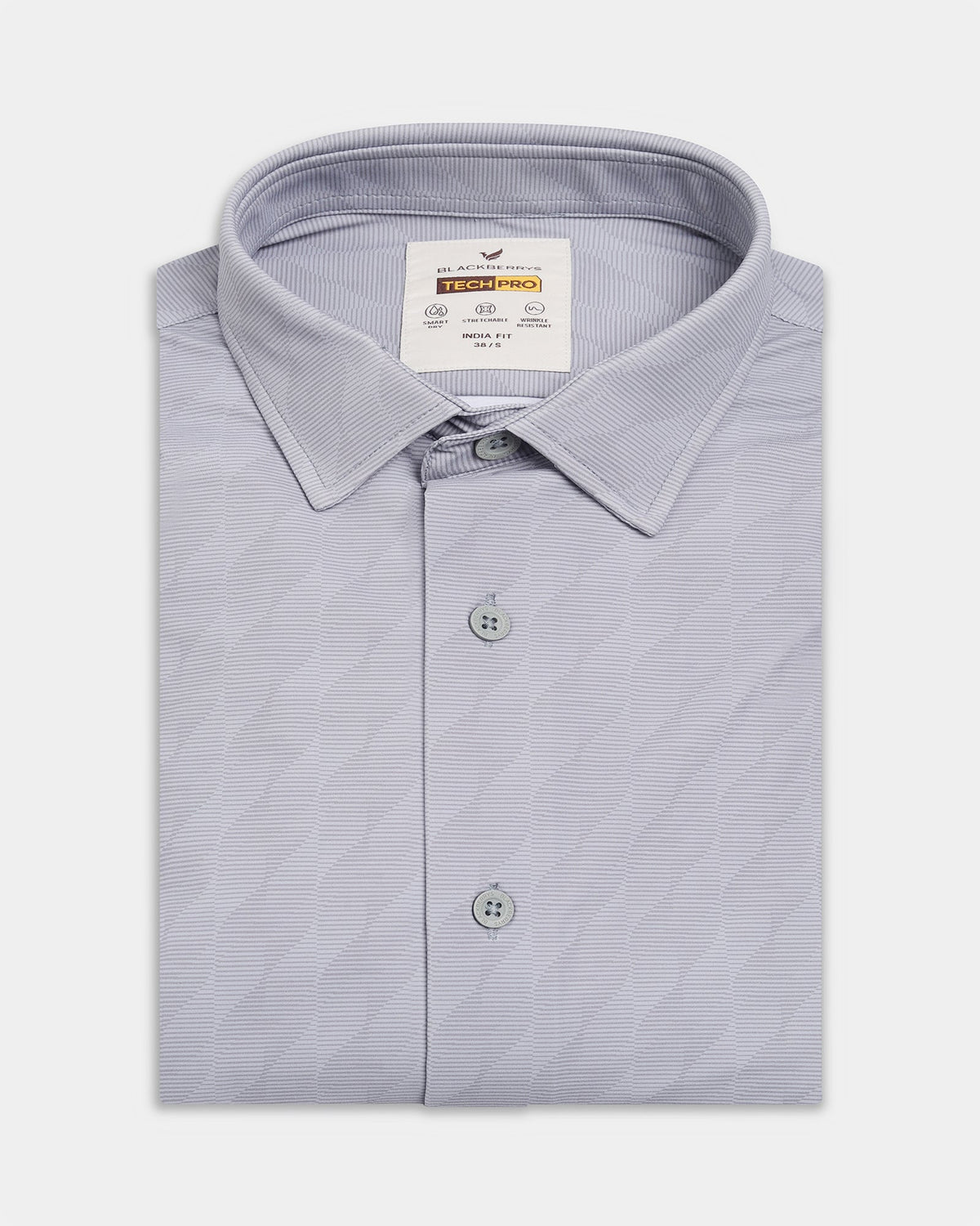 Light Grey Techpro Print Shirt - Boltt