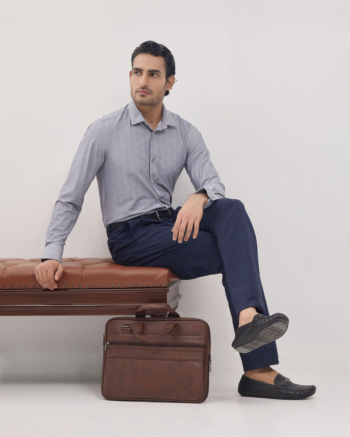 Light Grey Techpro Print Shirt - Boltt