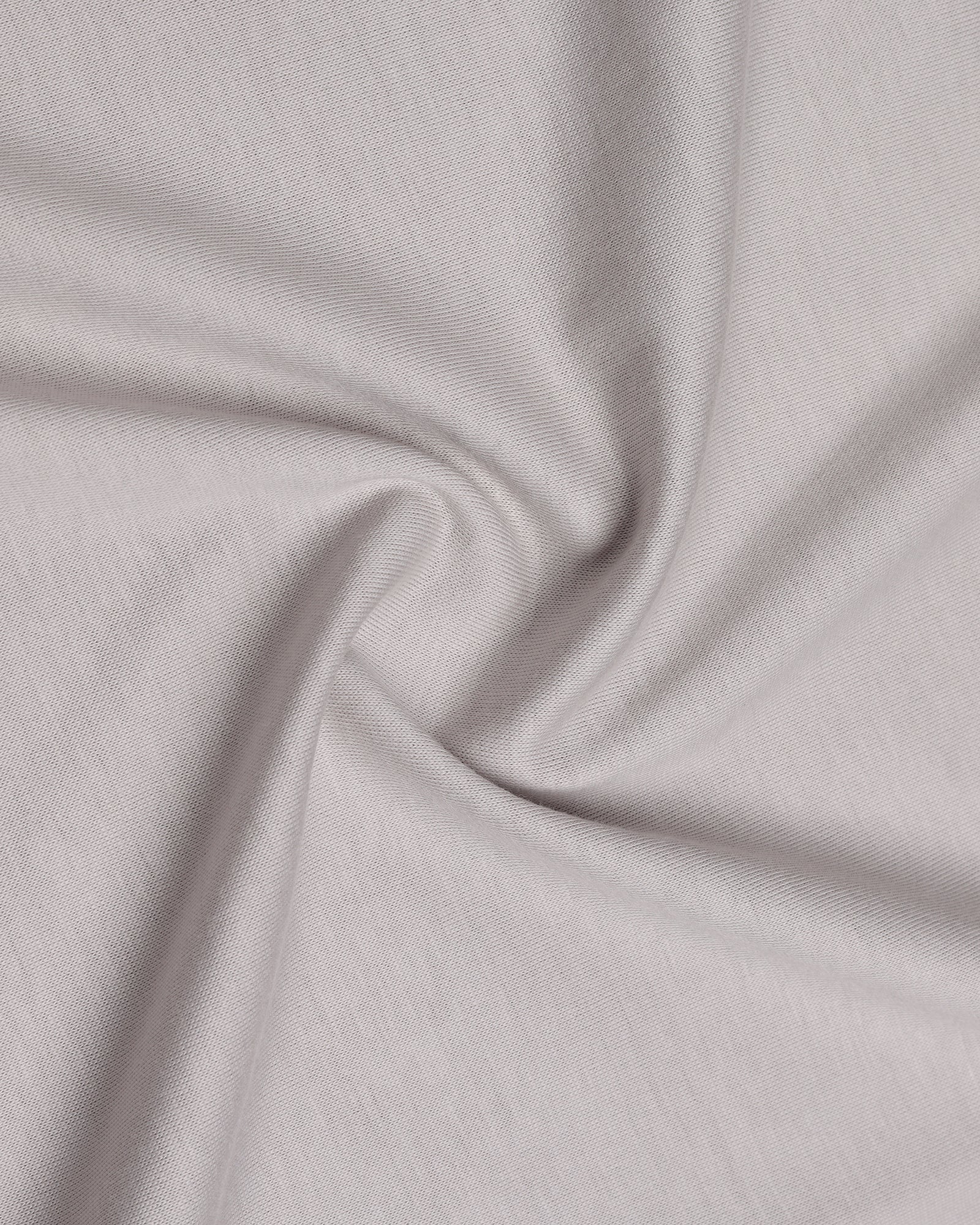 Light Grey Crew Neck Solid T-Shirt - Ginjiro