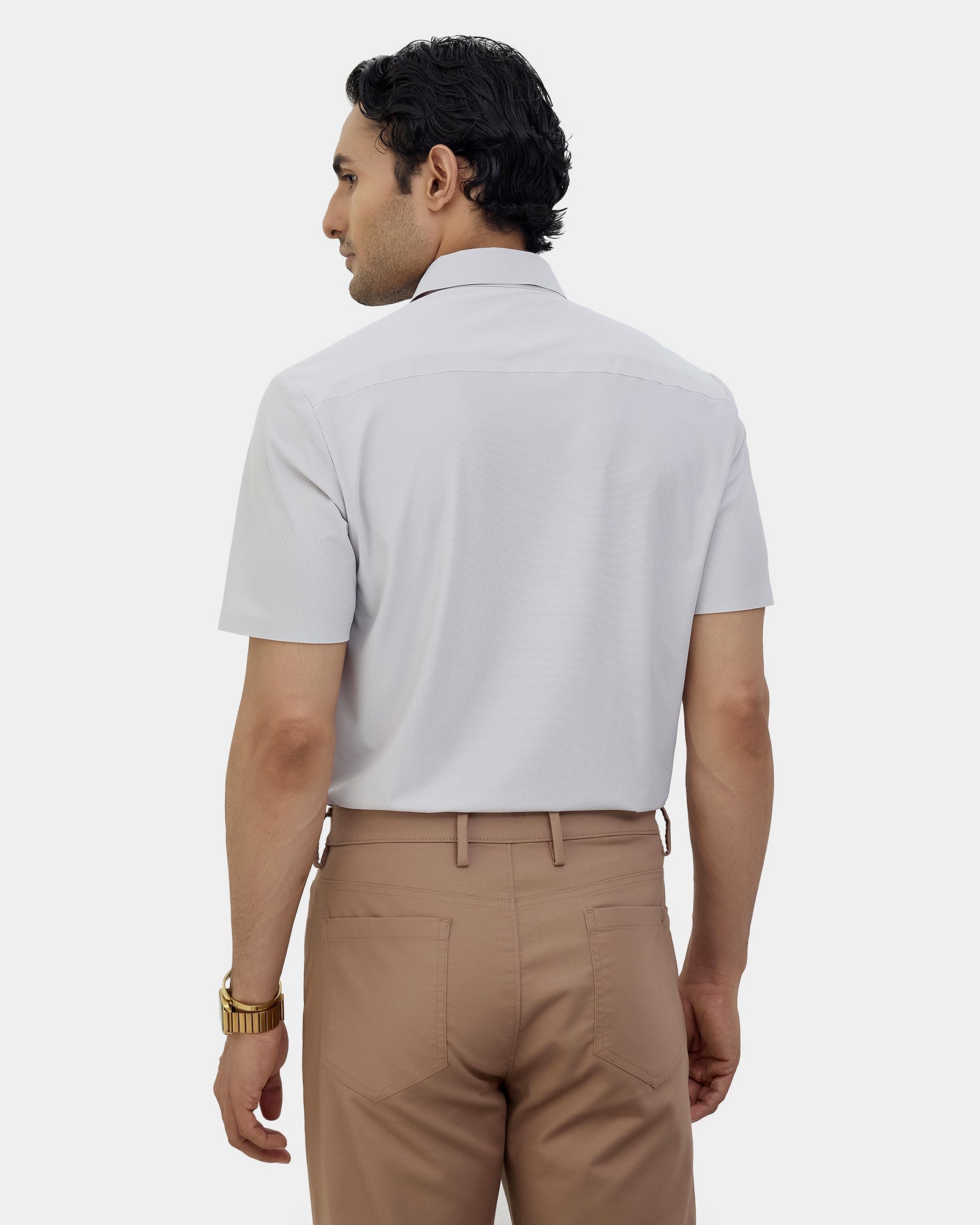 Light Grey TechPro Textured Shirt - Kanon