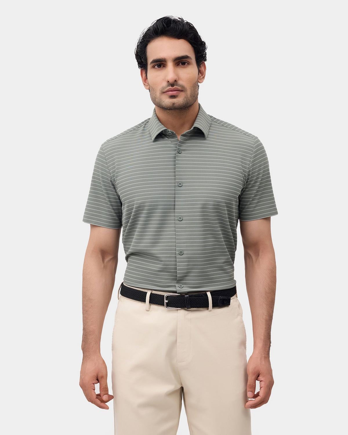 Light Olive Techpro Stripe Shirt - Dizzy
