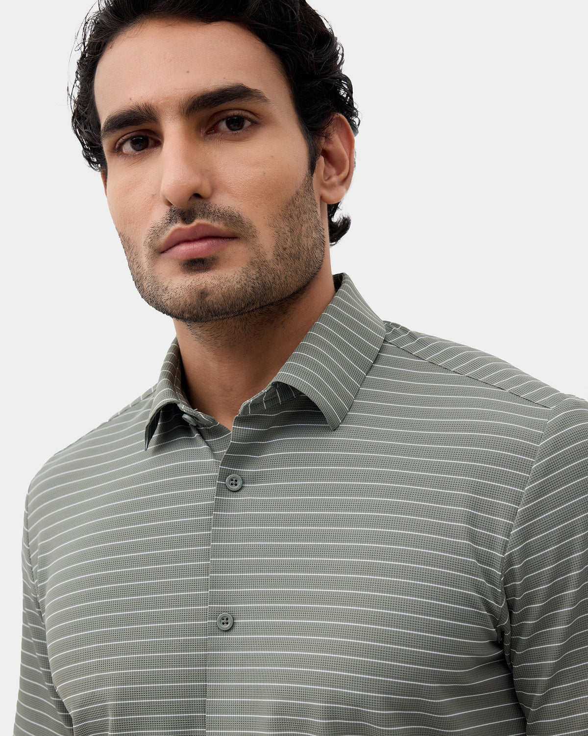 Light Olive Techpro Stripe Shirt - Dizzy