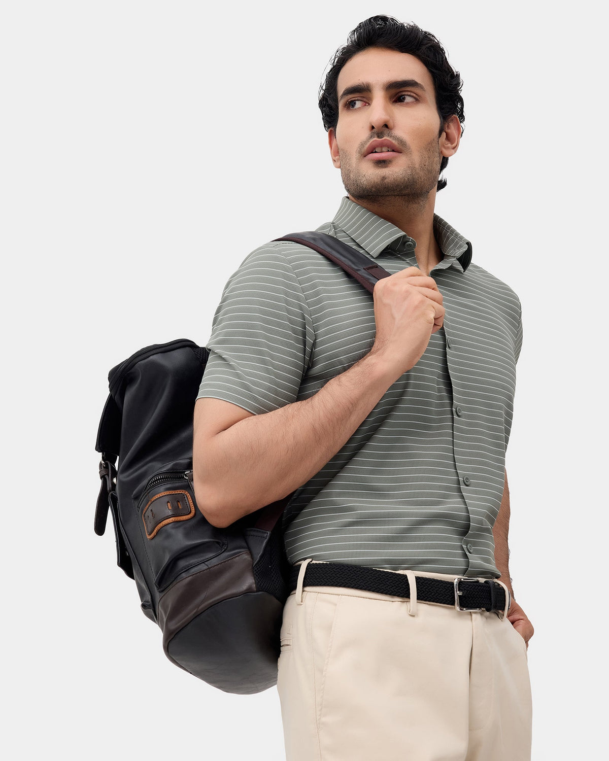 Light Olive Techpro Stripe Shirt - Dizzy