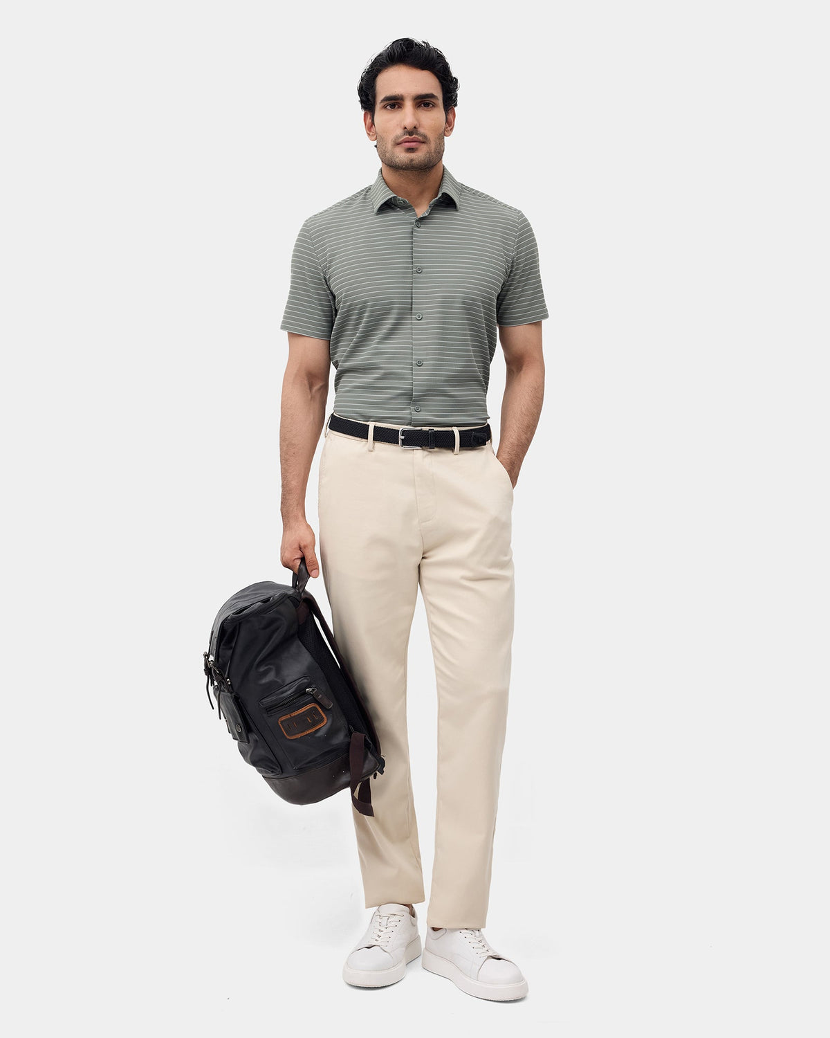 Light Olive Techpro Stripe Shirt - Dizzy
