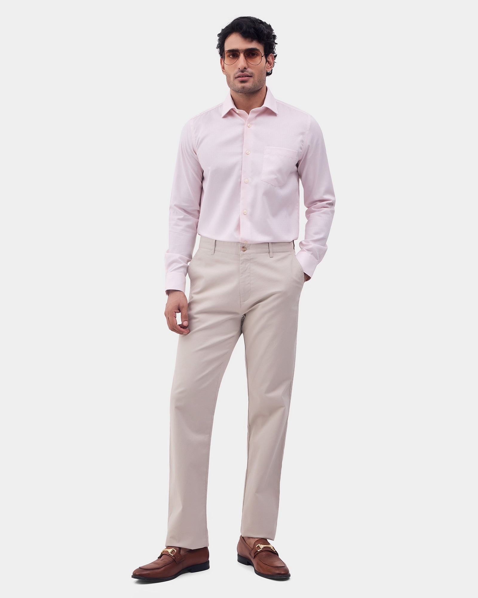 Light Pink Textured Shirt - Felder
