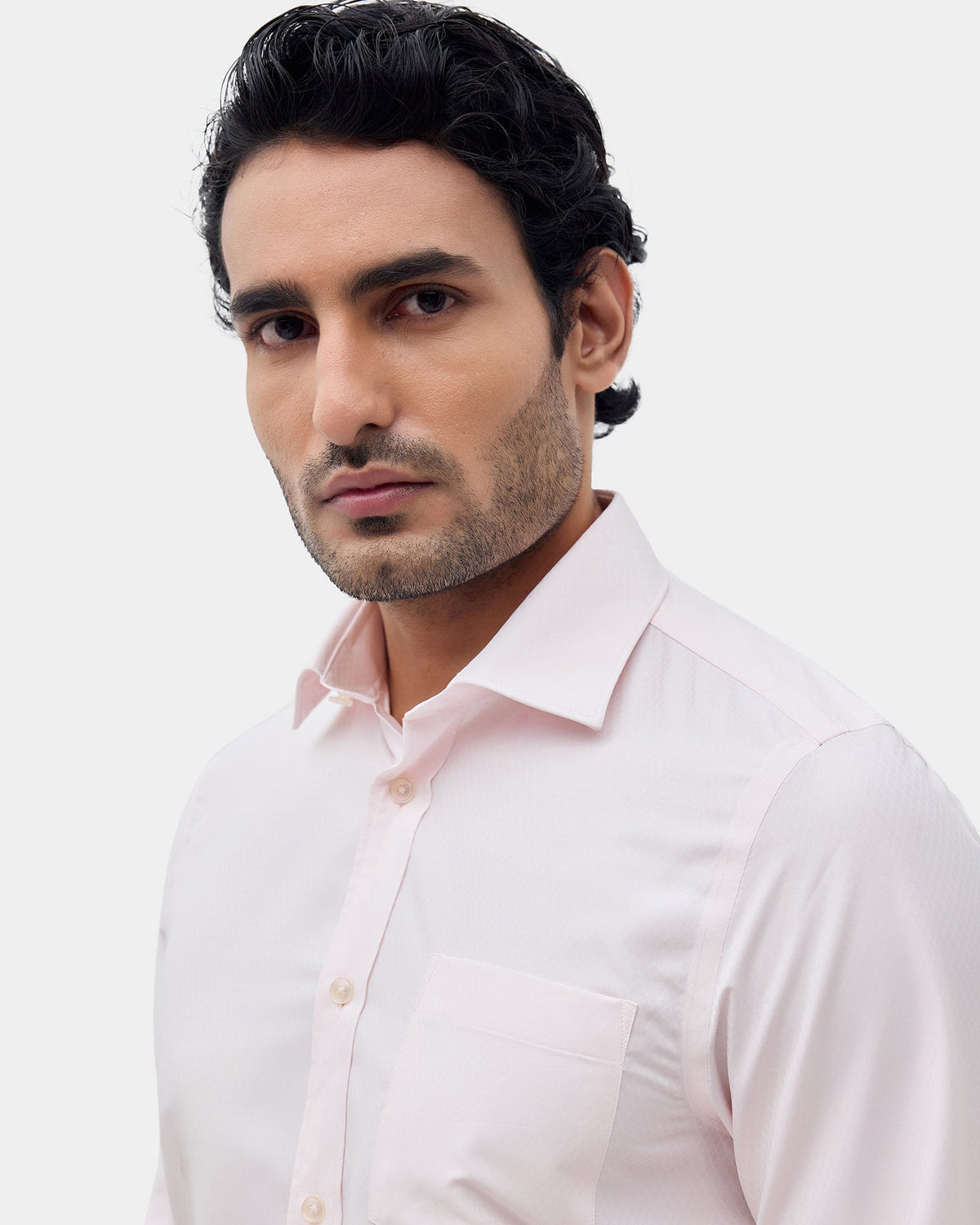Light Pink Textured Shirt - Persia