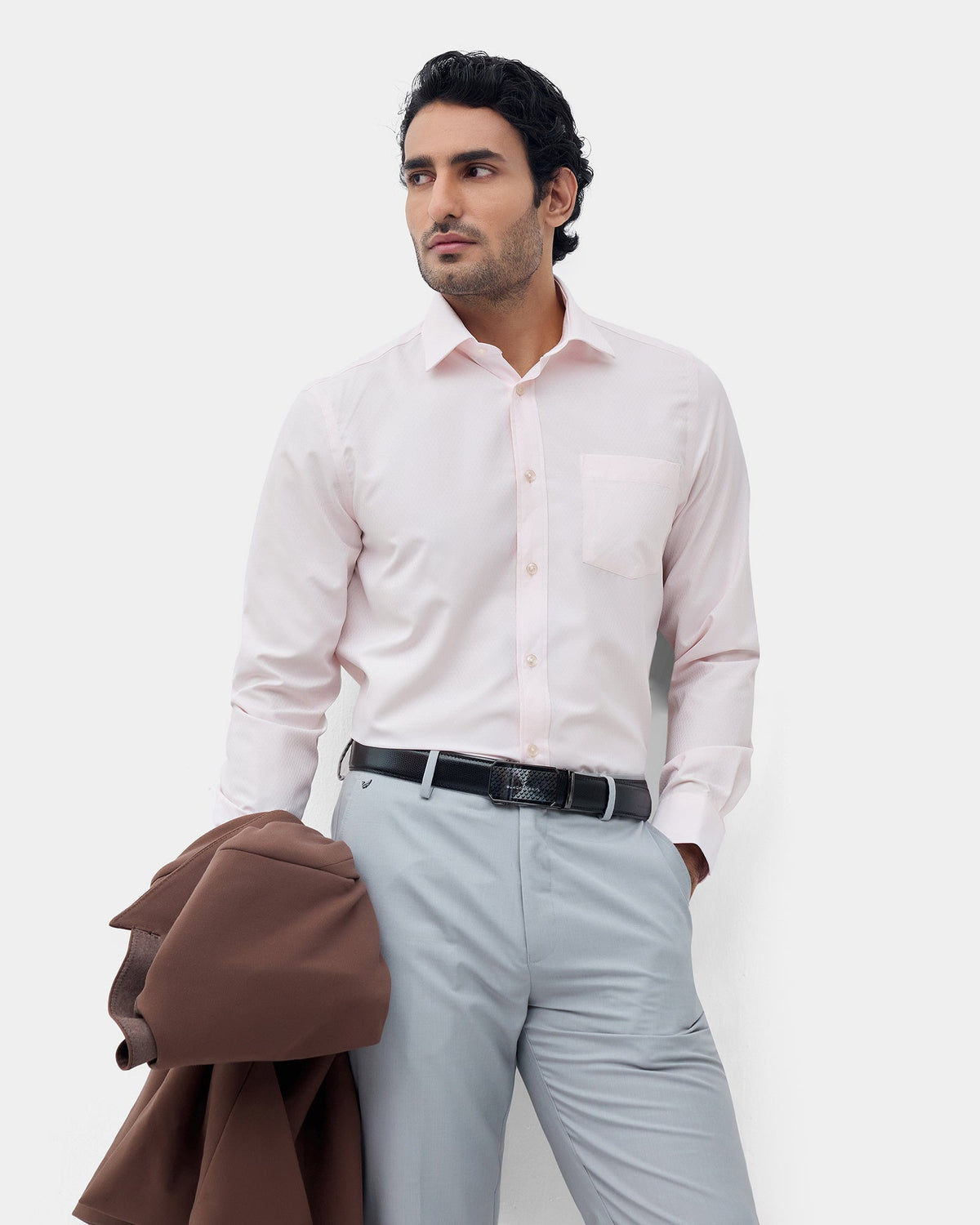 Light Pink Textured Shirt - Persia