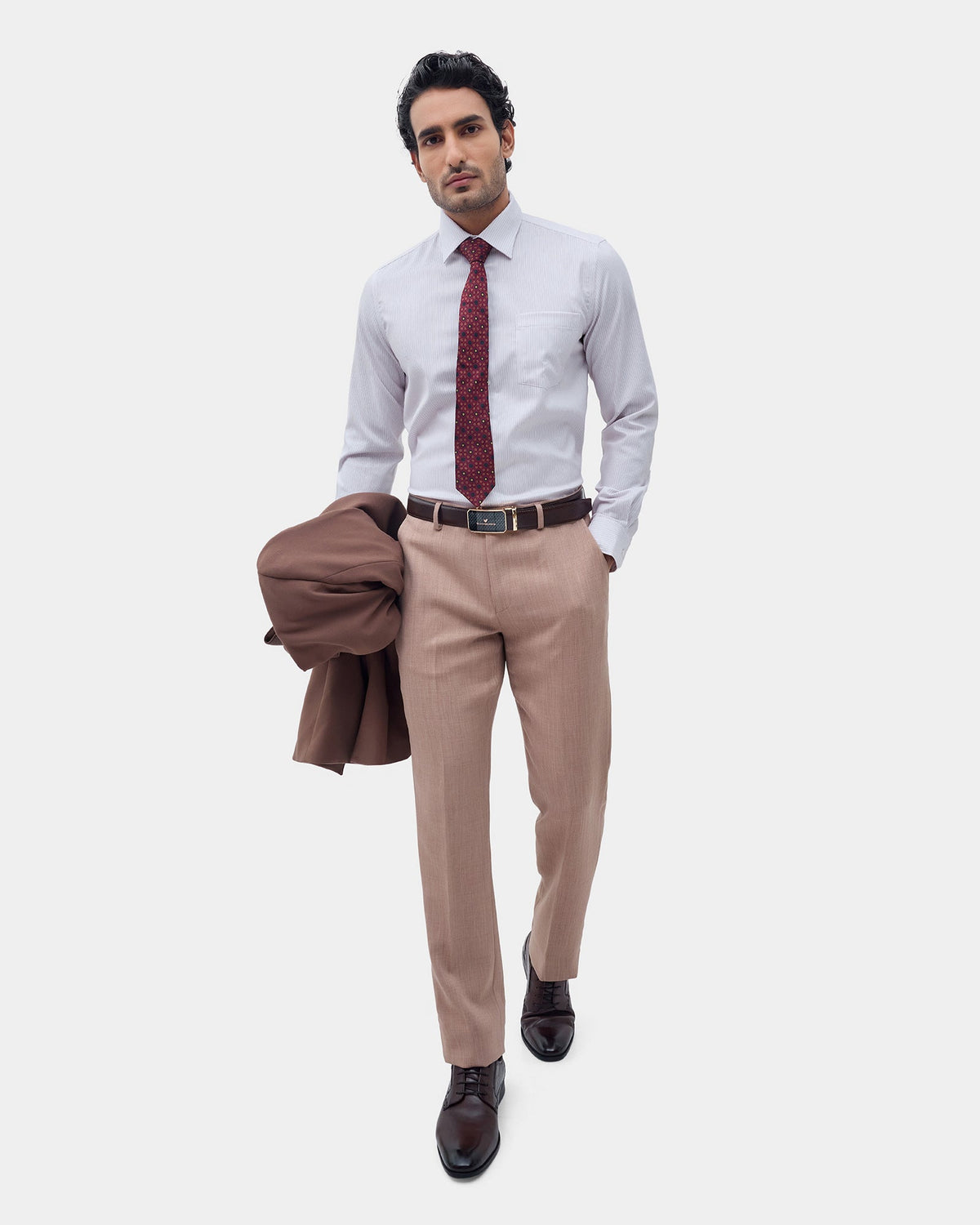Light Pink Unwrinkle Stripe Shirt - Dutch
