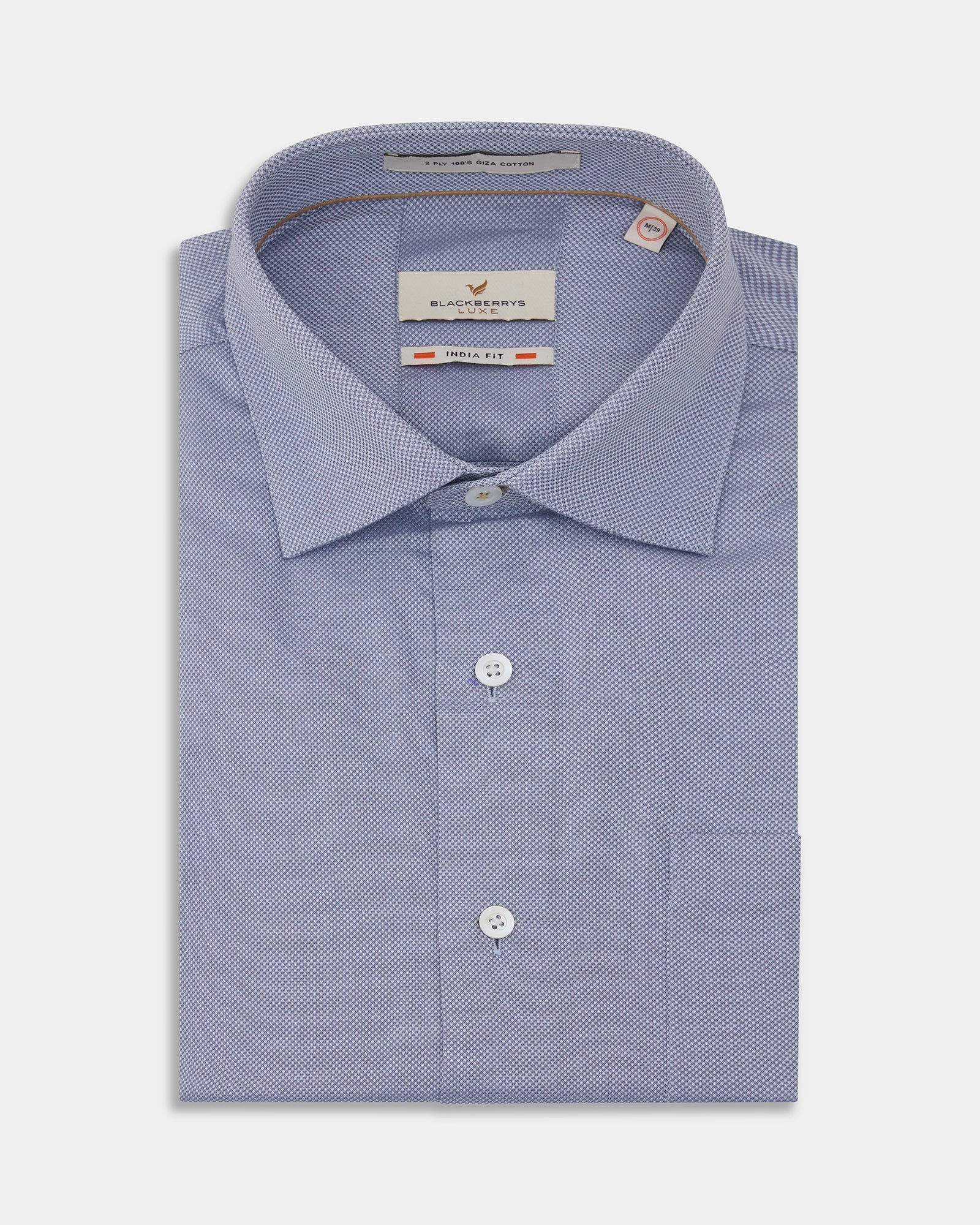 Luxe Formal Grey Textured Shirt - Thyme