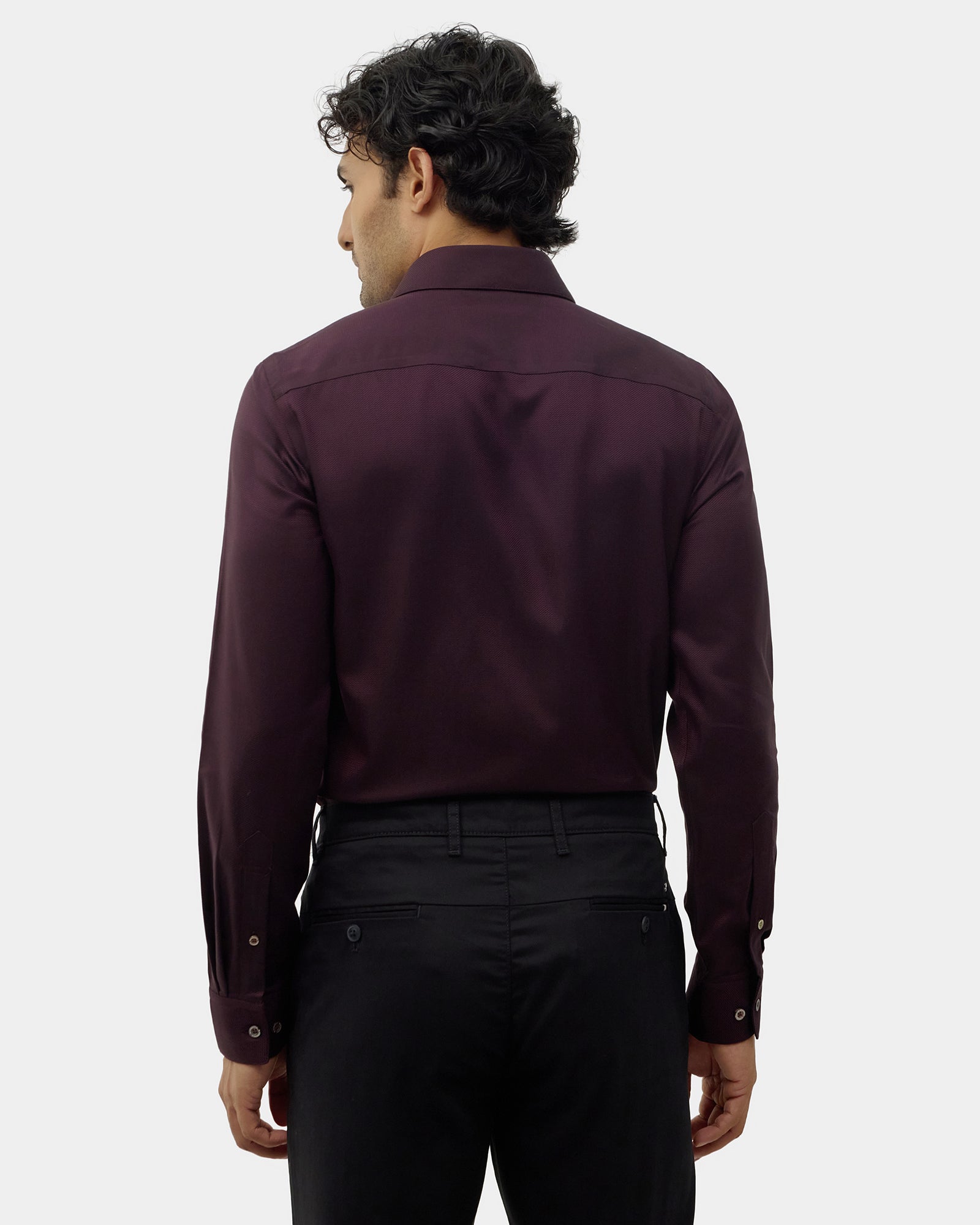 Maroon Textured Shirt - Chiba