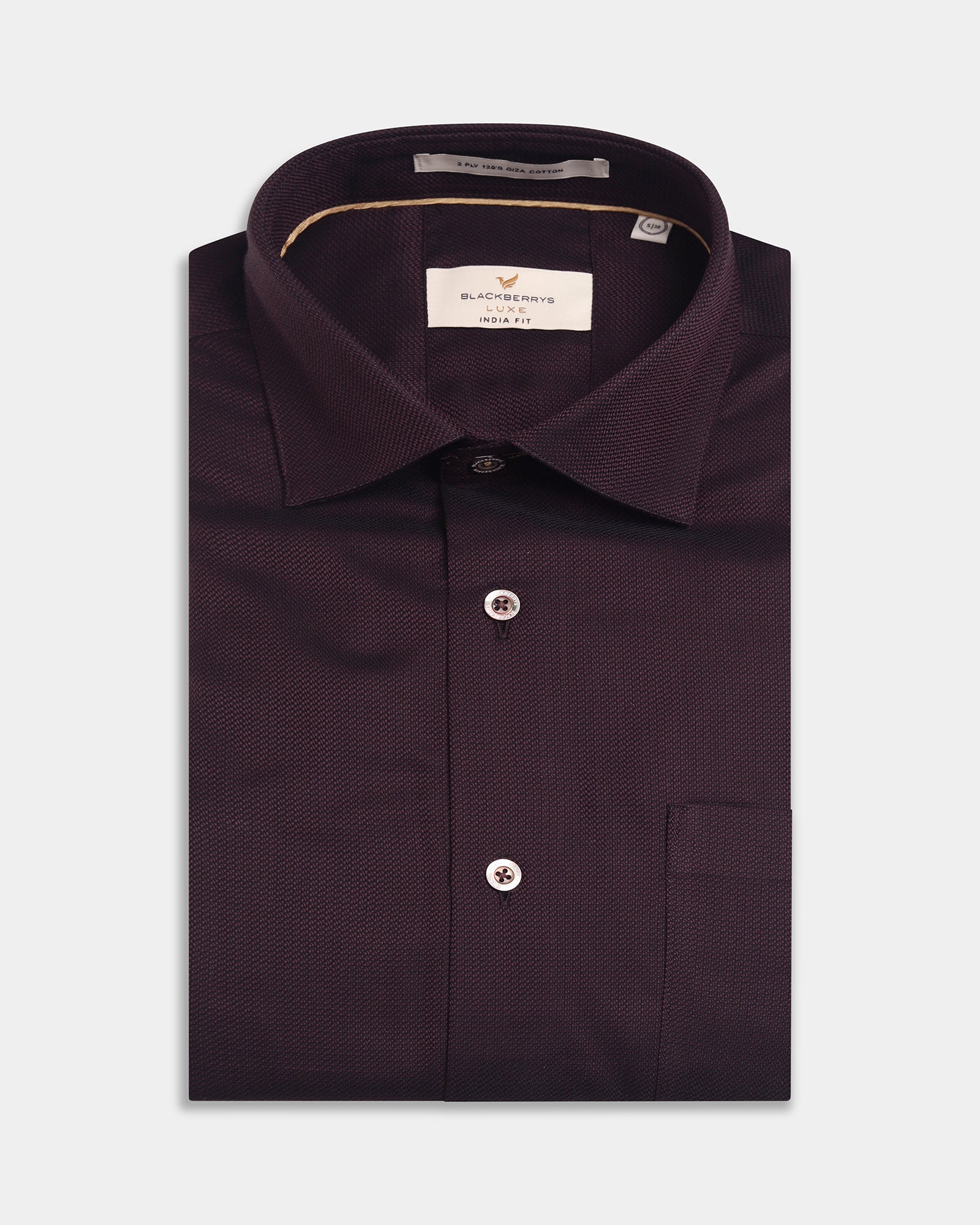 Maroon Textured Shirt - Chiba