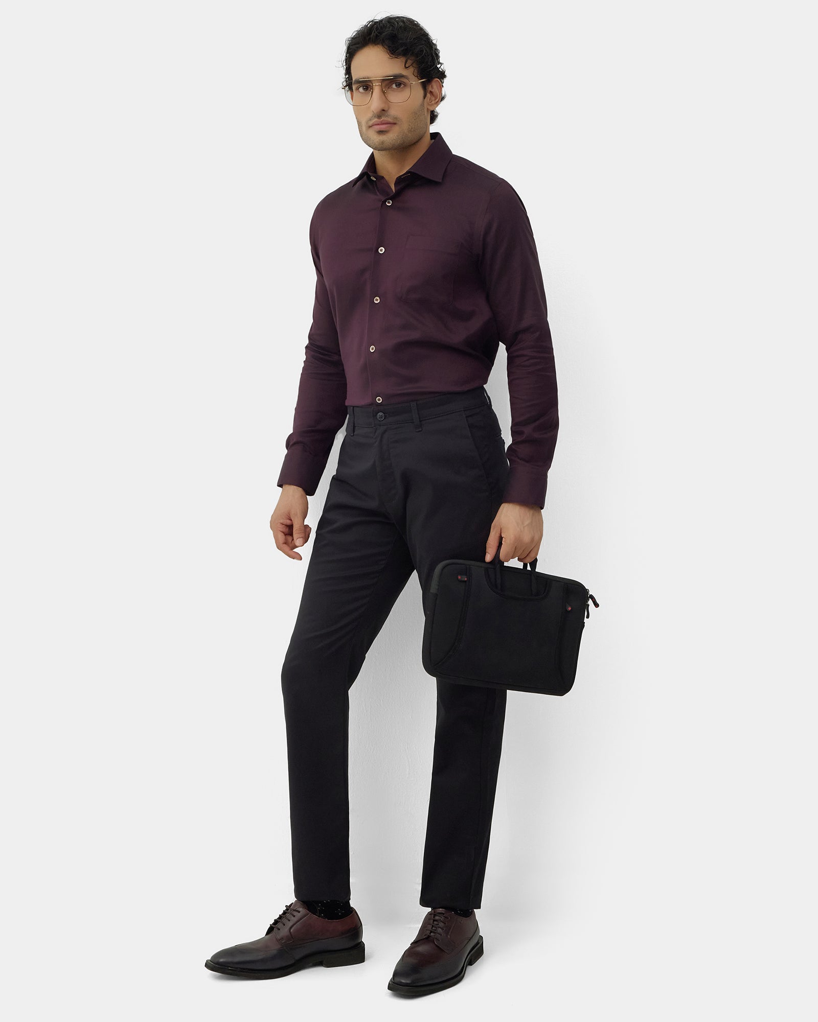 Maroon Textured Shirt - Chiba