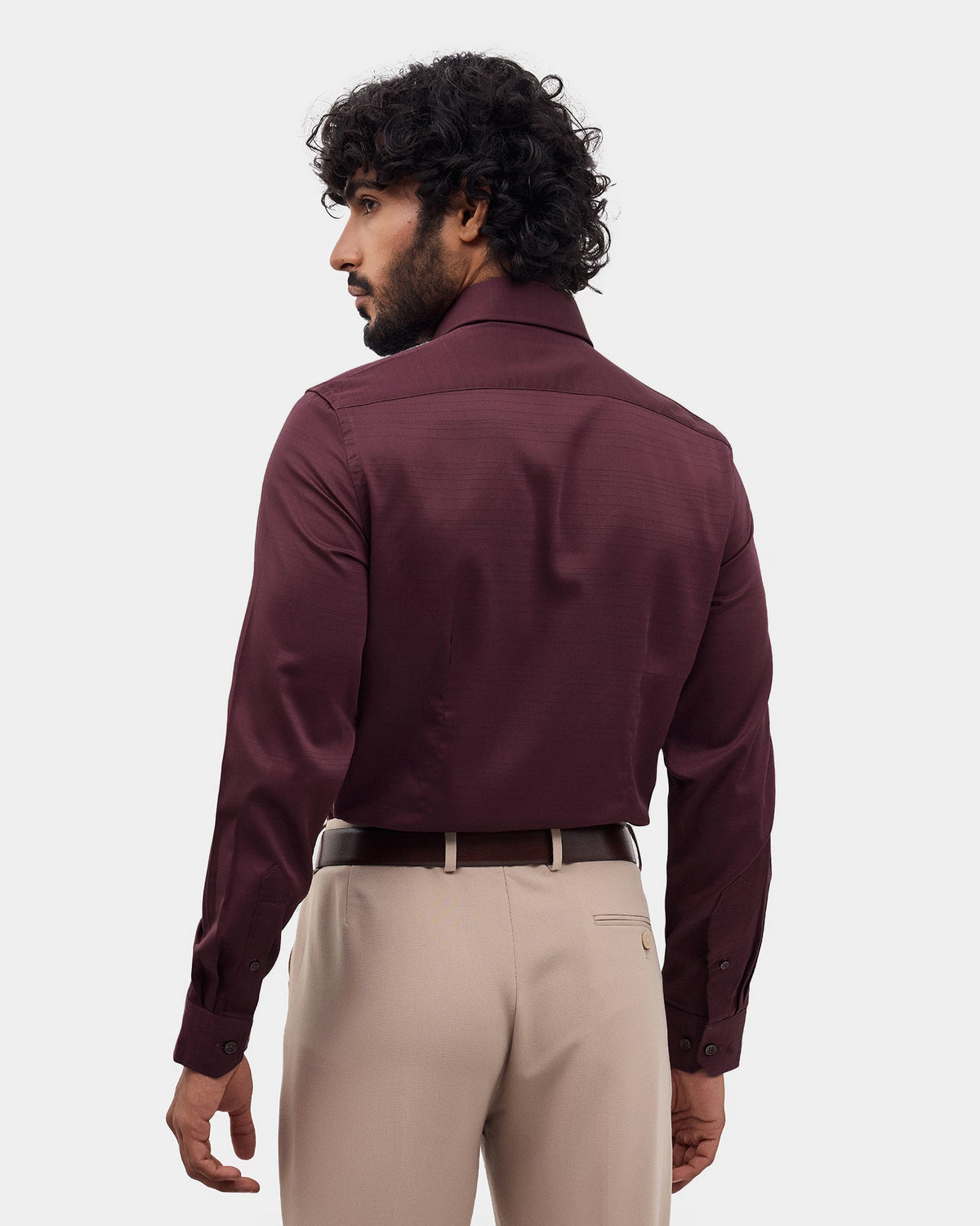 Maroon Textured Shirt - Ciri