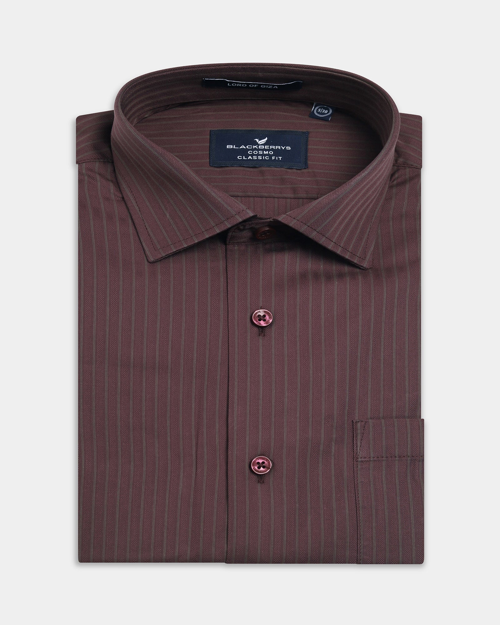 Maroon Stripe Shirt - Edrix