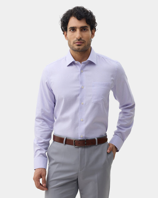 Mauve Non Iron Textured Shirt - Elon