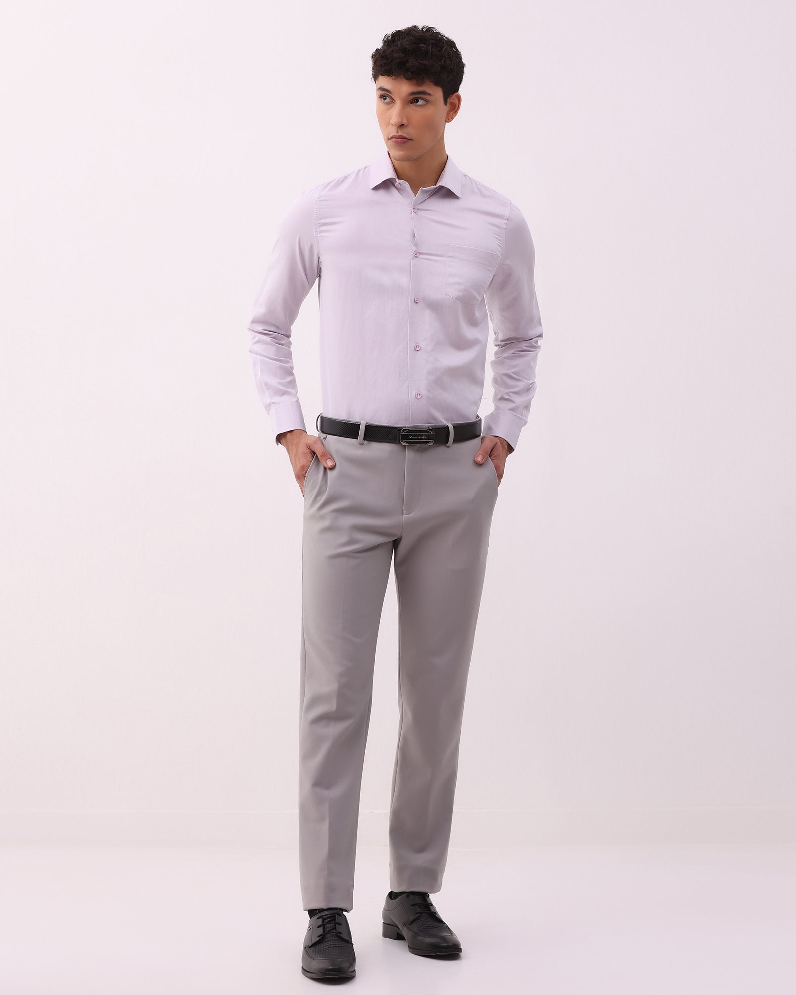 Mauve Linen Solid Shirt - Kaden