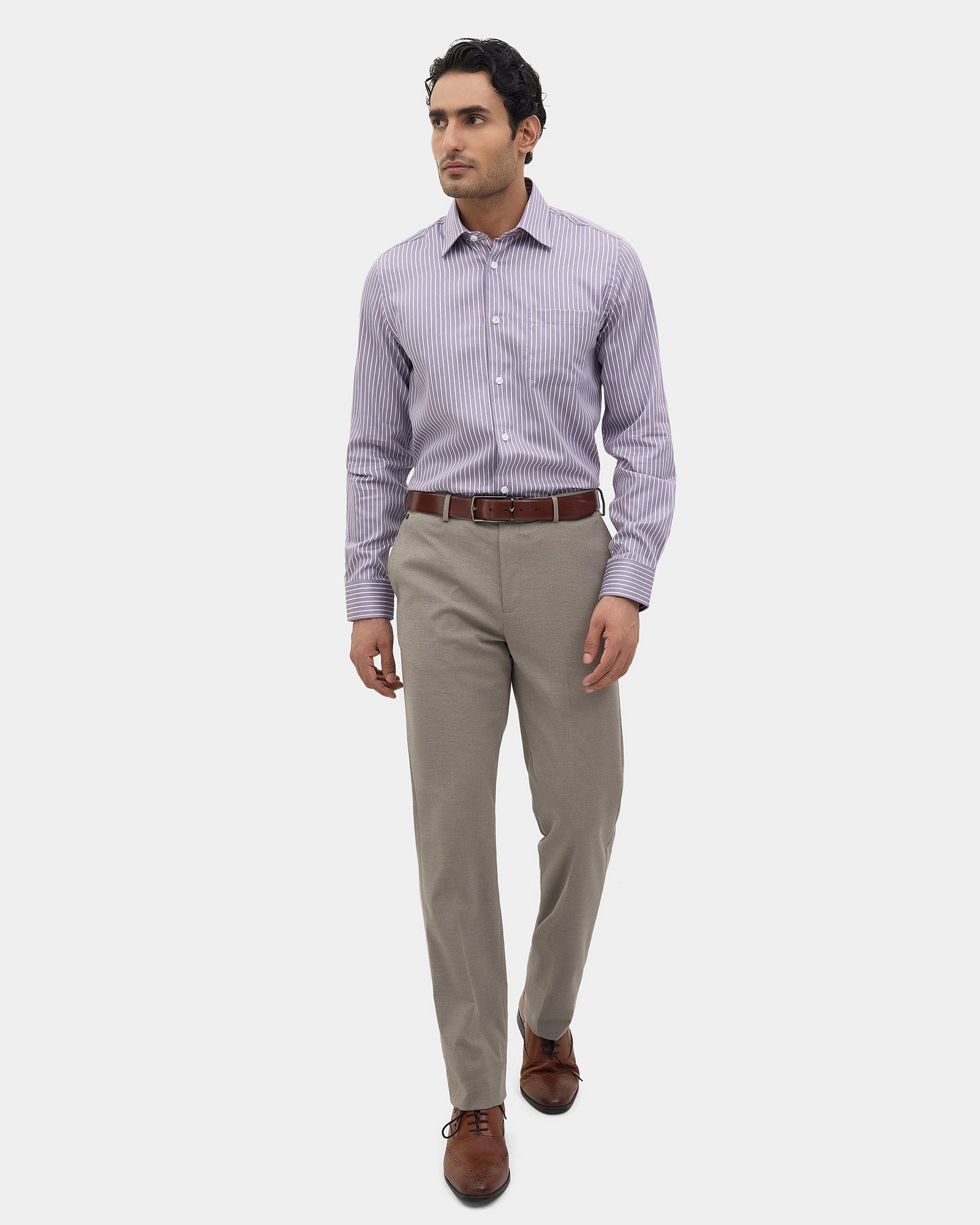 Mauve Stripe Shirt - Soccer