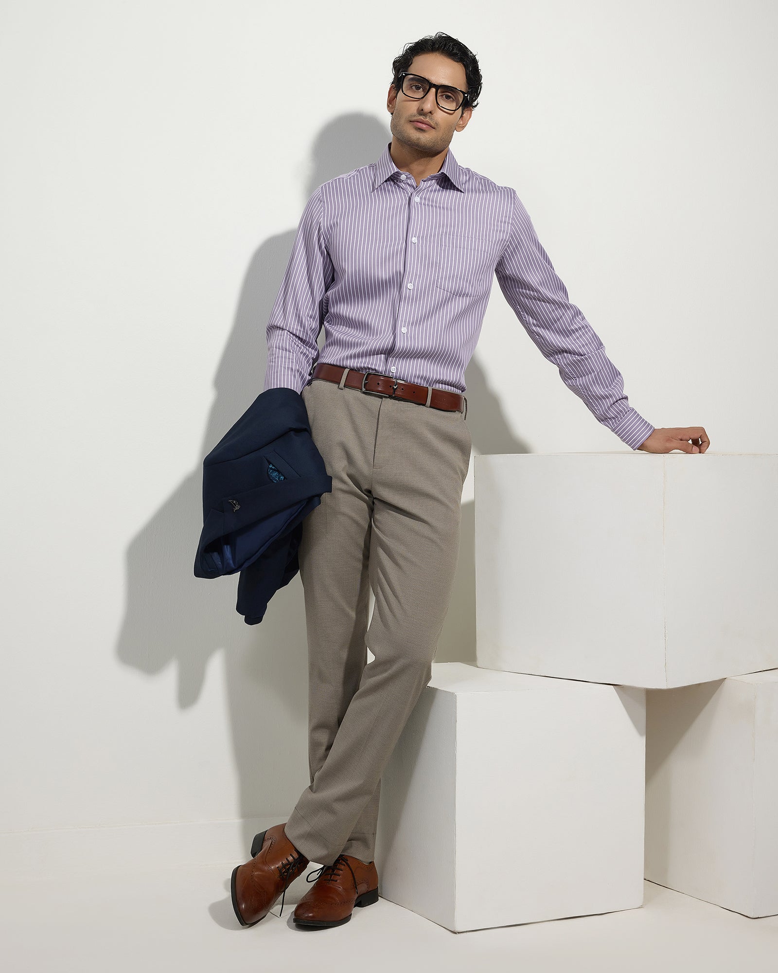 Mauve Stripe Shirt - Soccer