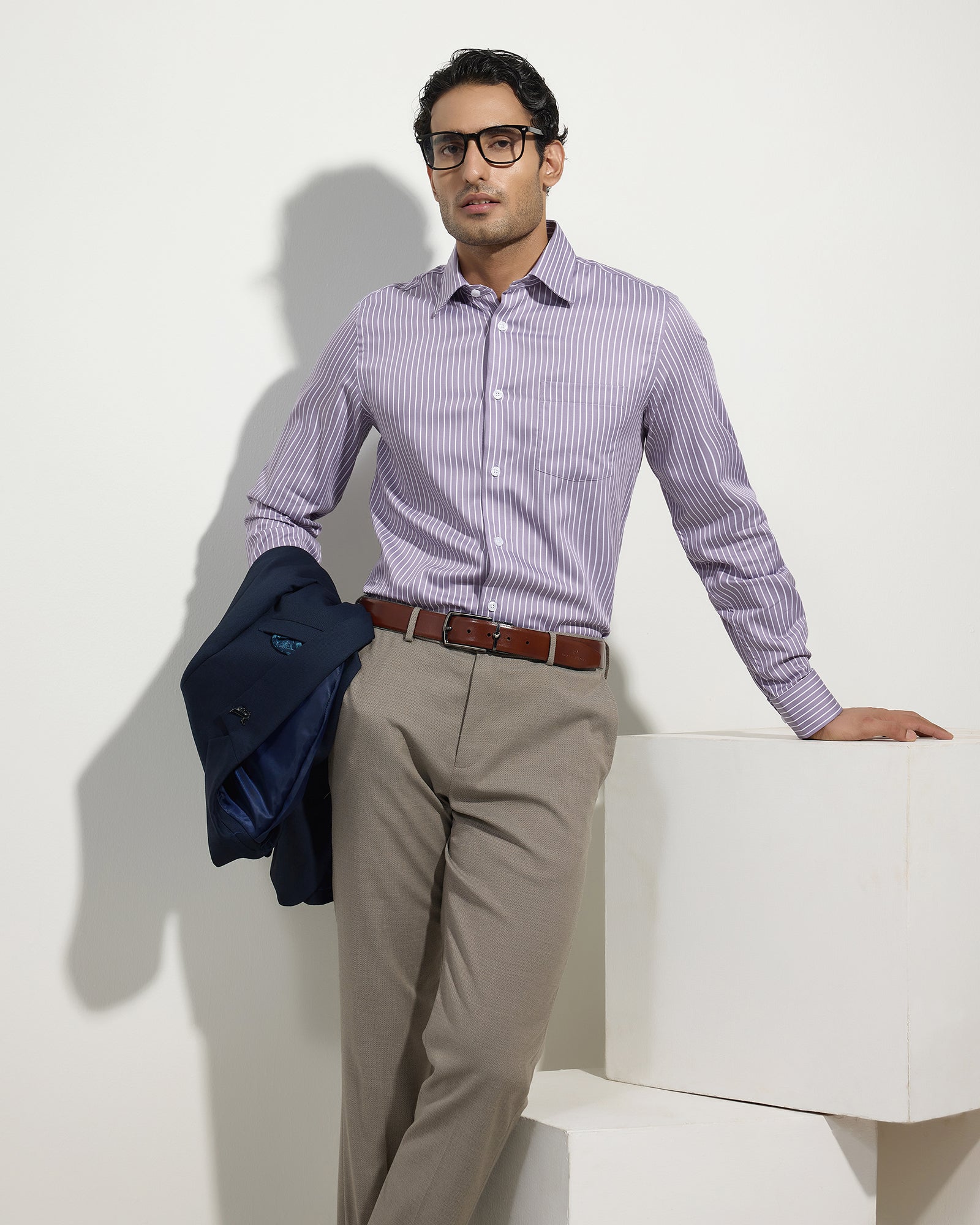 Mauve Stripe Shirt - Soccer