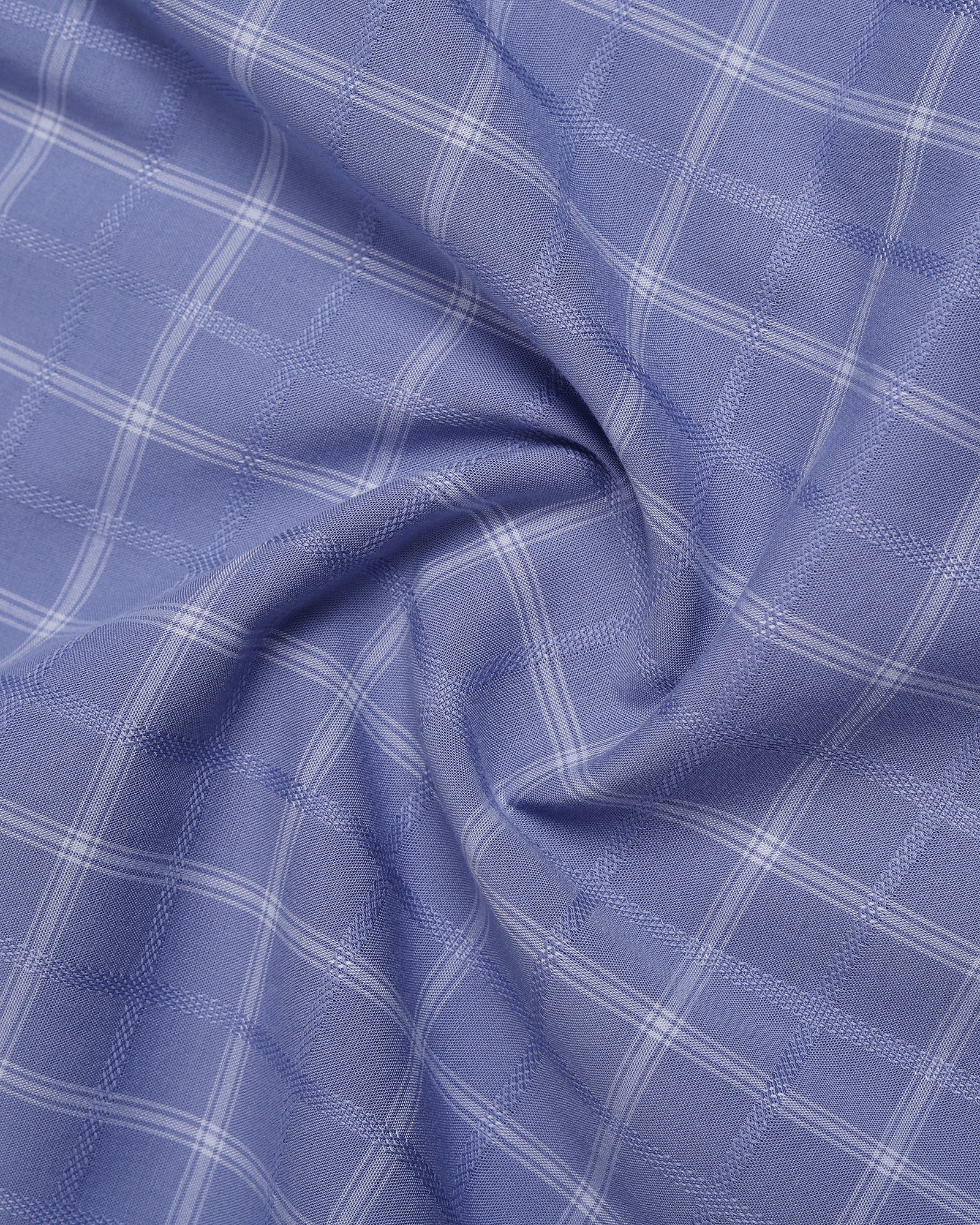 Mid Blue Check Shirt - Linster