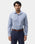 Mid Blue Linen Check Shirt - Kayson