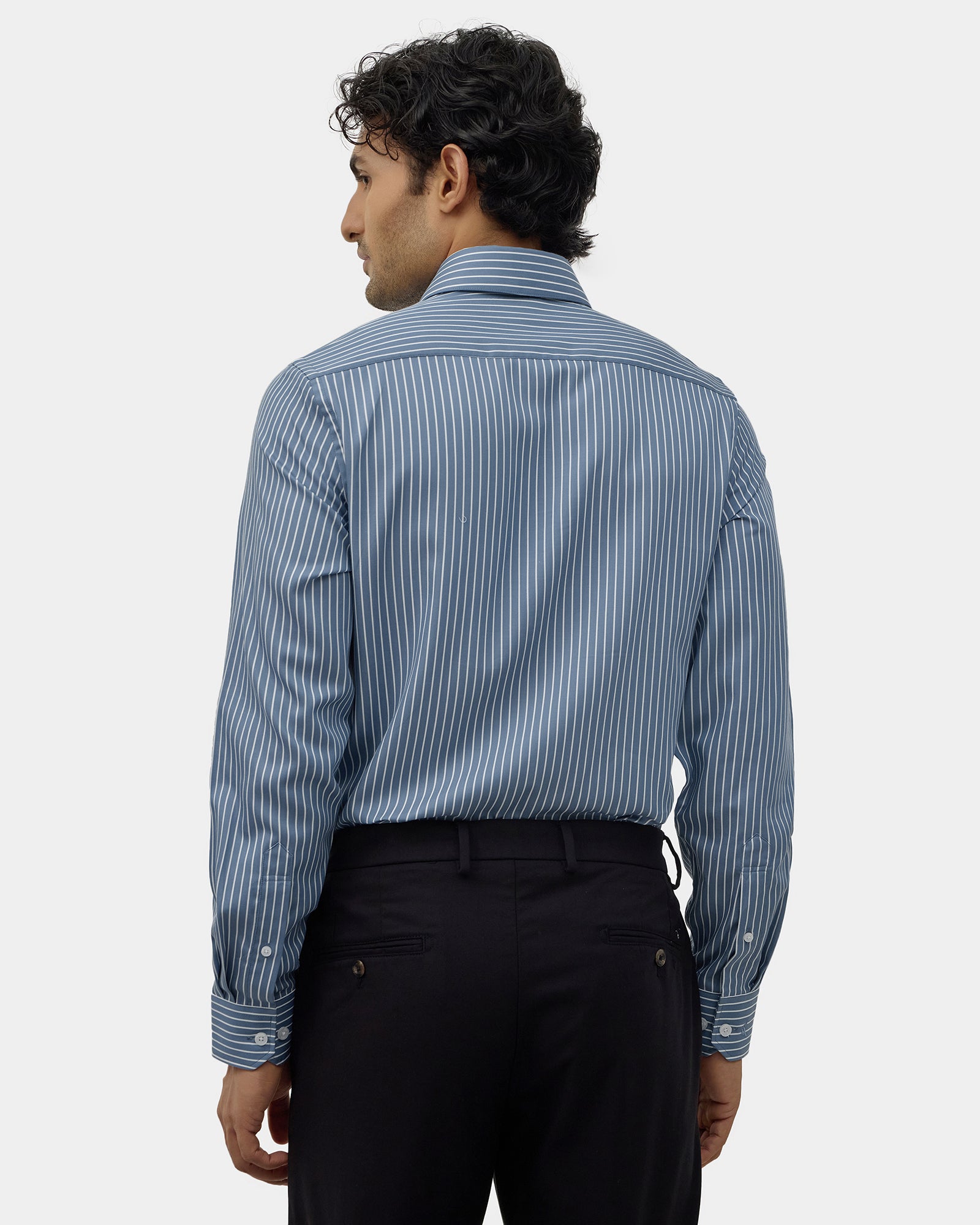 Mid Blue Stripe Shirt - Soccer