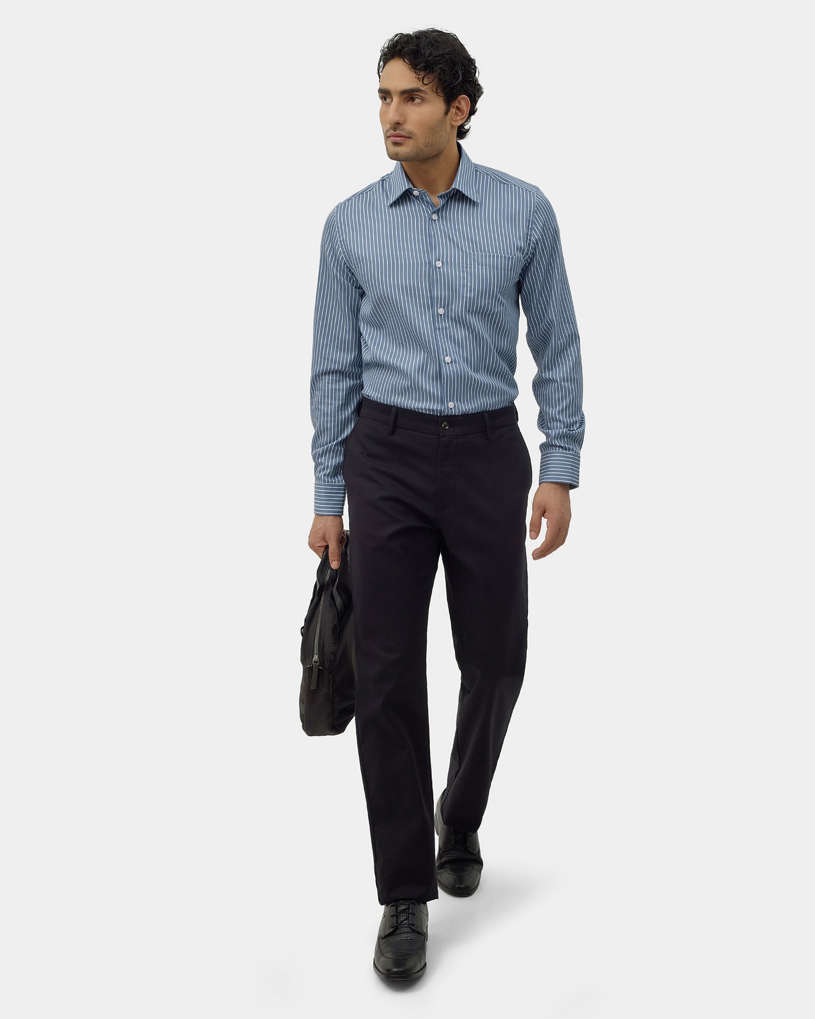 Mid Blue Stripe Shirt - Soccer