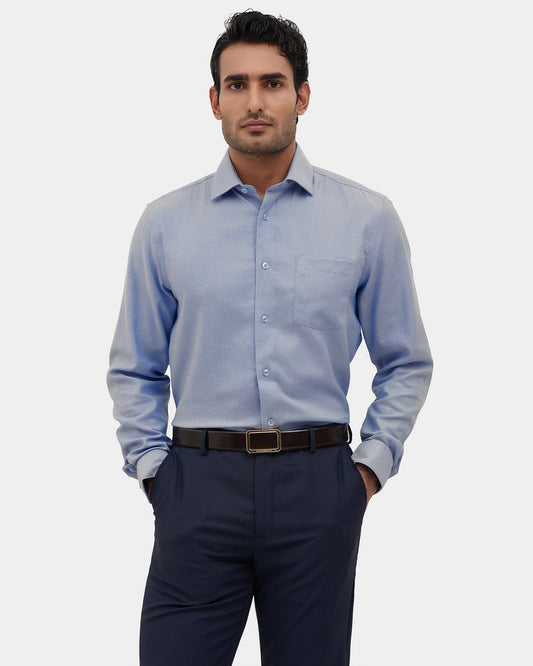Mid Blue Textured Shirt - Erix