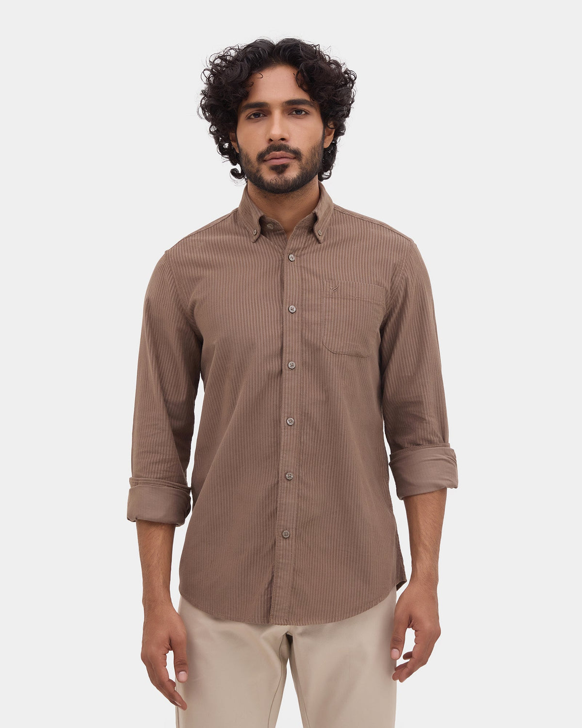Mid Brown Corduroy Shirt - Agapi