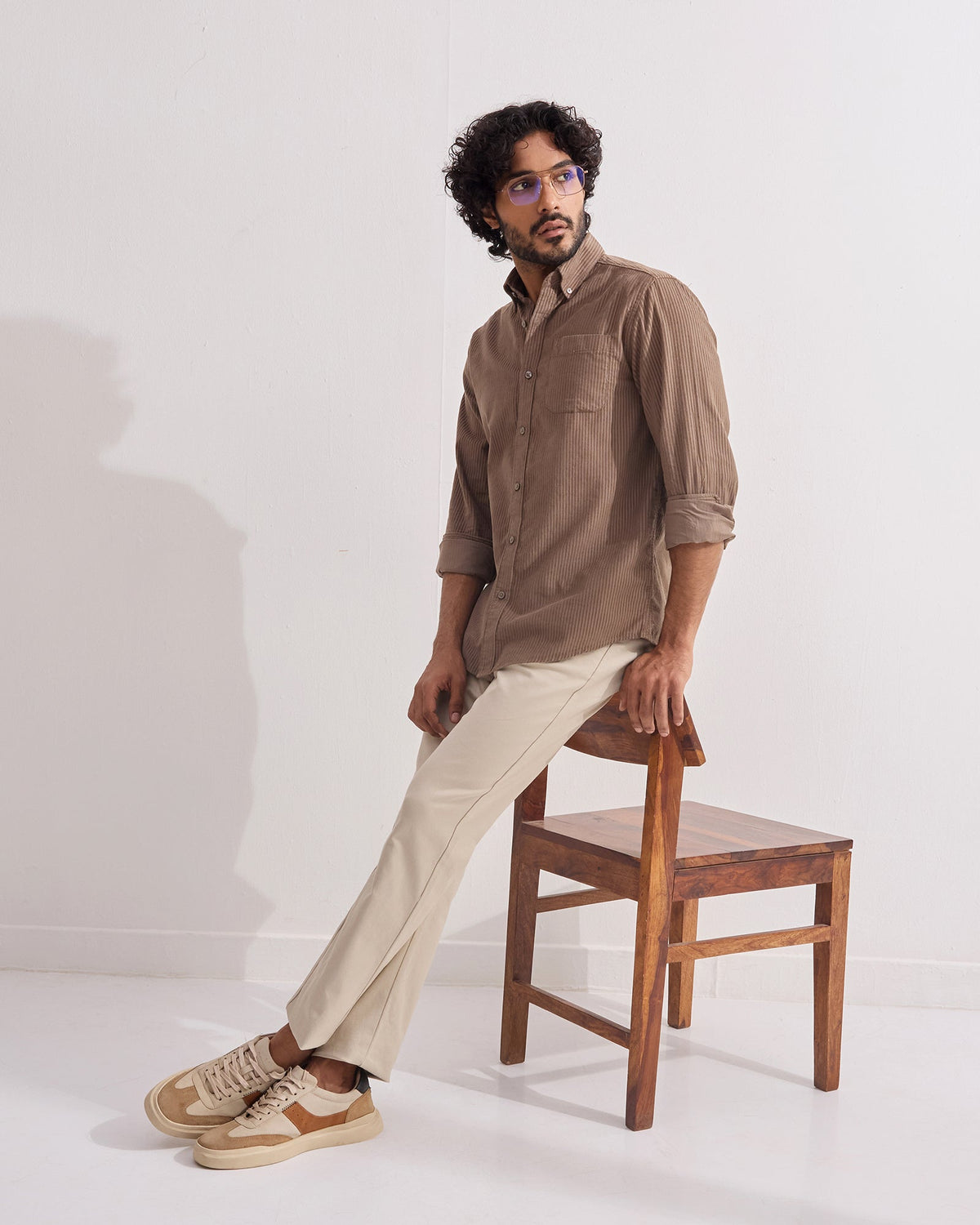 Mid Brown Corduroy Shirt - Agapi