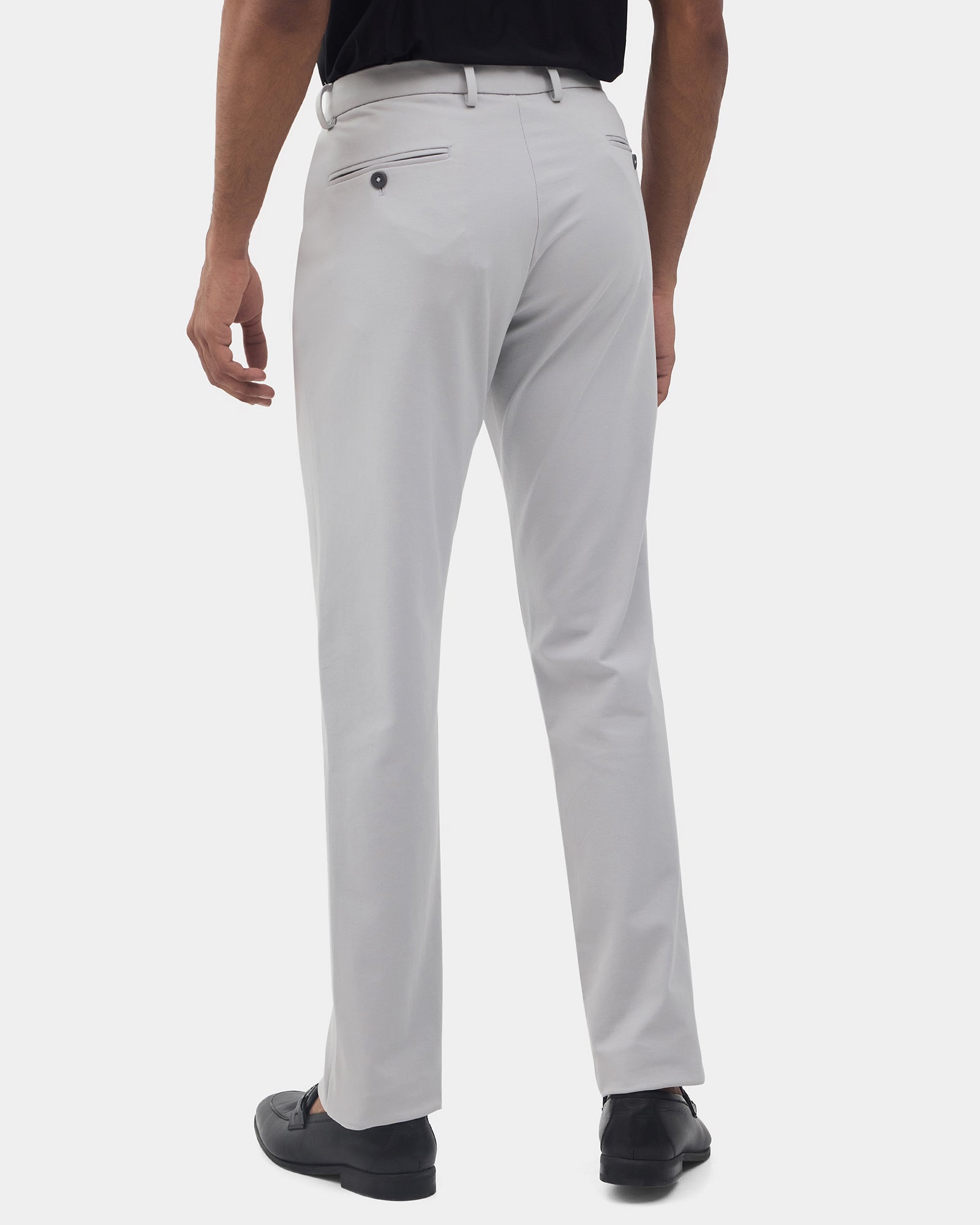 Mid Grey Solid Khakis - Ziea