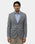 Mid Grey Solid Blazer - Ferado