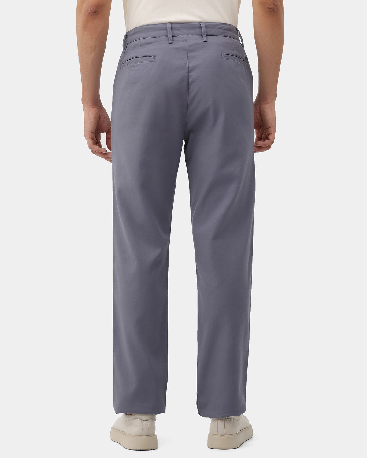 Mid Grey Textured Khakis - Rosa