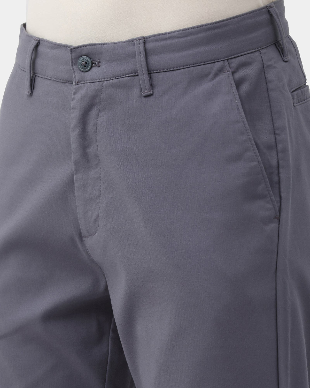 Mid Grey Textured Khakis - Rosa