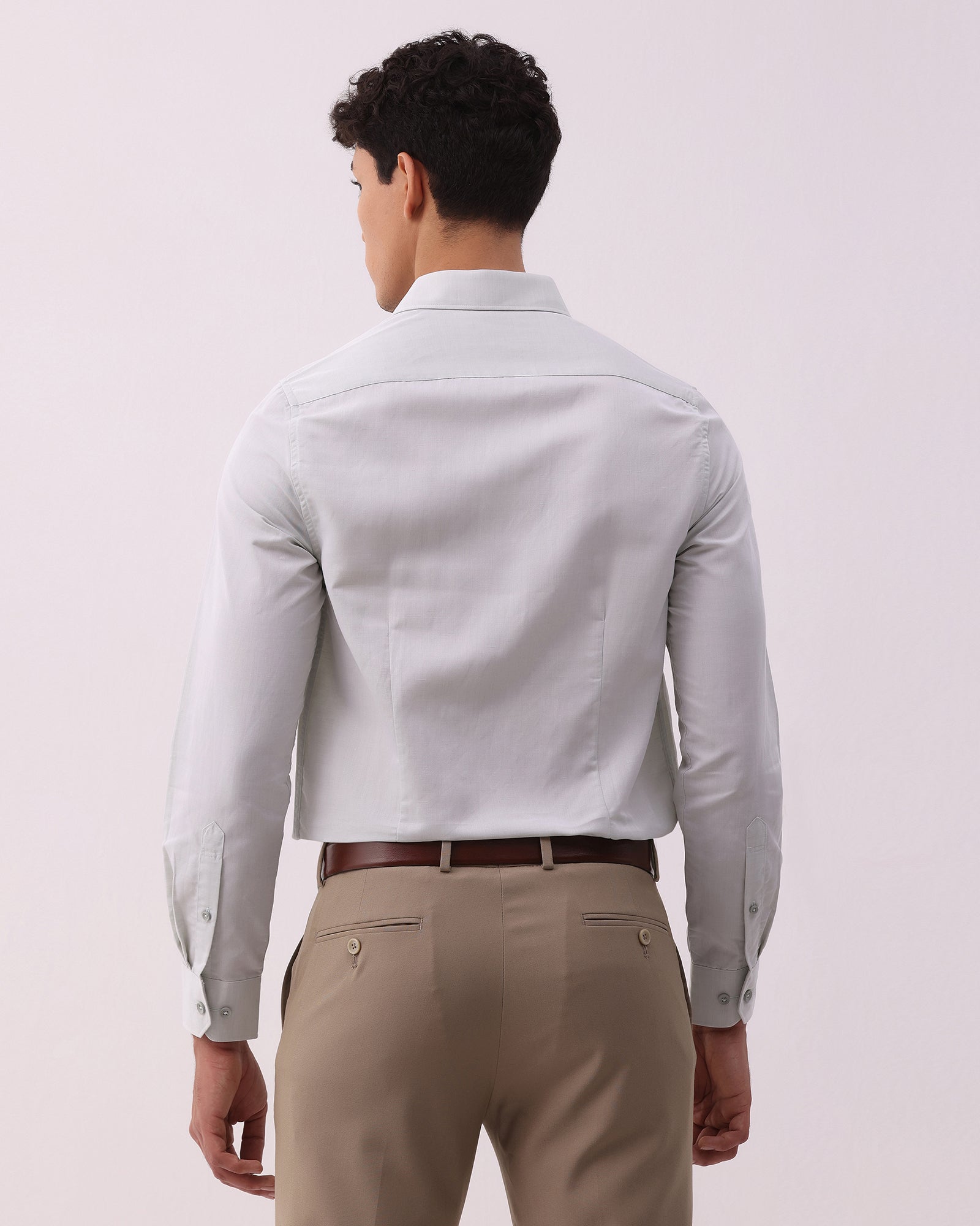 Mint Linen Solid Shirt - Kaden